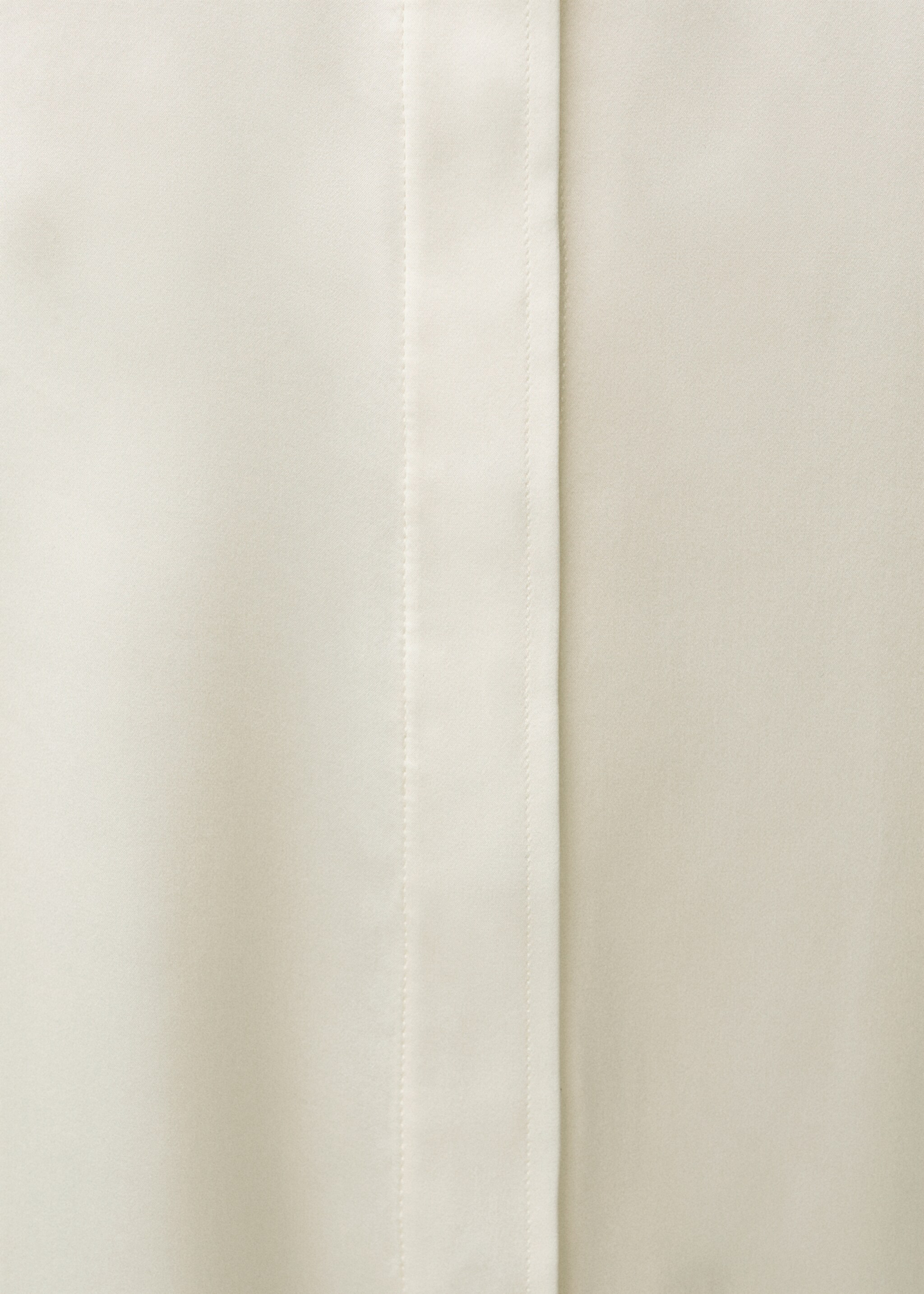 Satiniertes Seidenhemd - Detail des Artikels 0, Cremeweiß. Ref: 87084076-00.