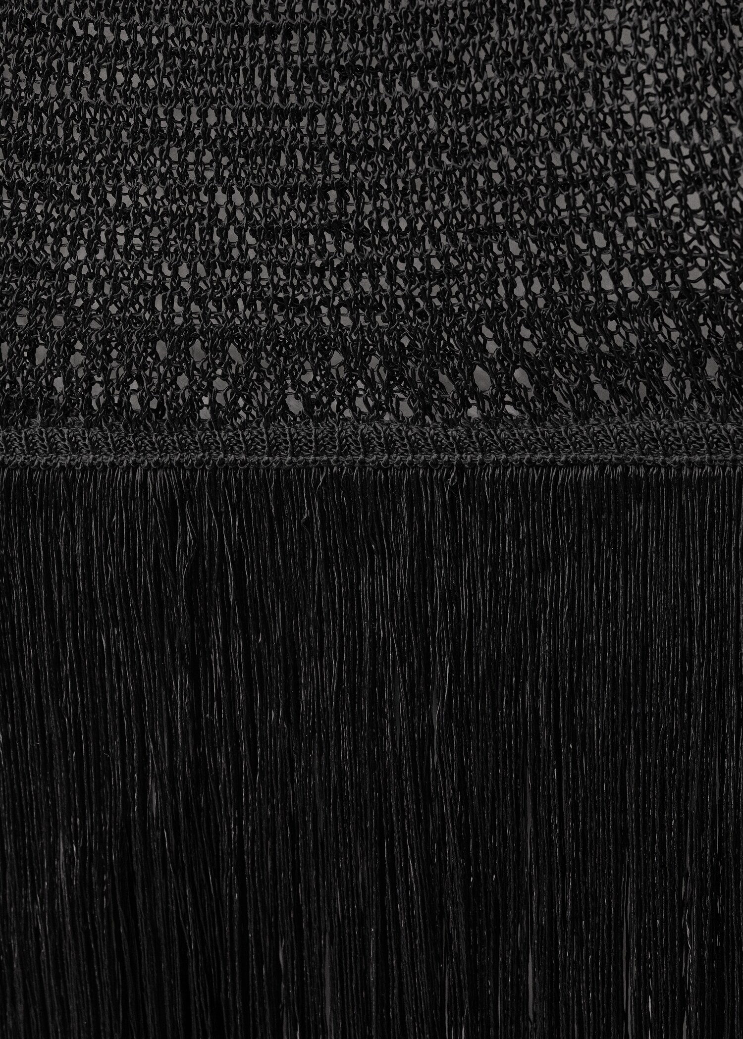 Openwork knit dress with fringes - Details of the article 8