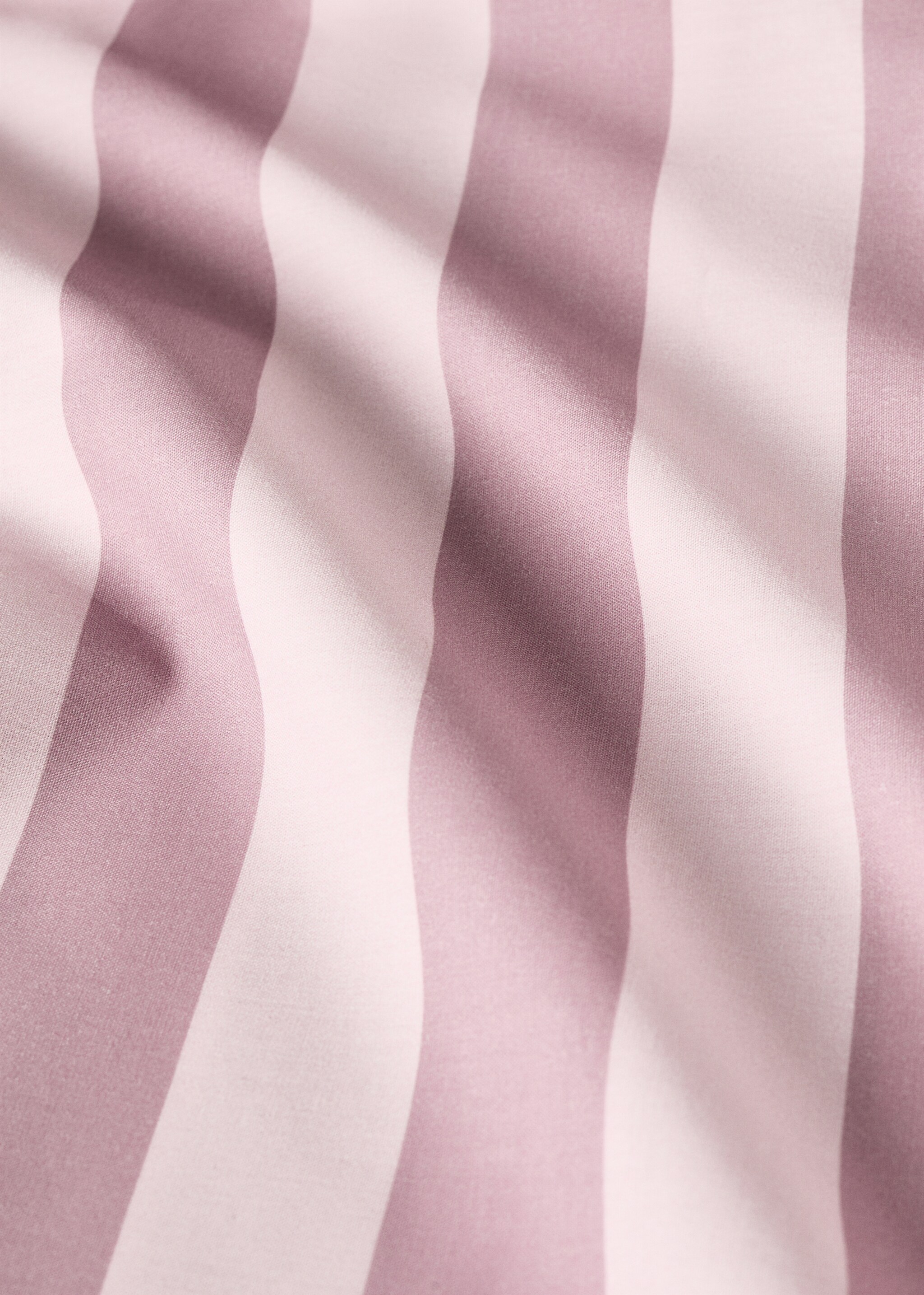 Grof gestreept dekbedovertrek van perkalkatoen voor kinderbed 90 cm - Detail van het artikel 2, Roze. Ref: 87084086-00.