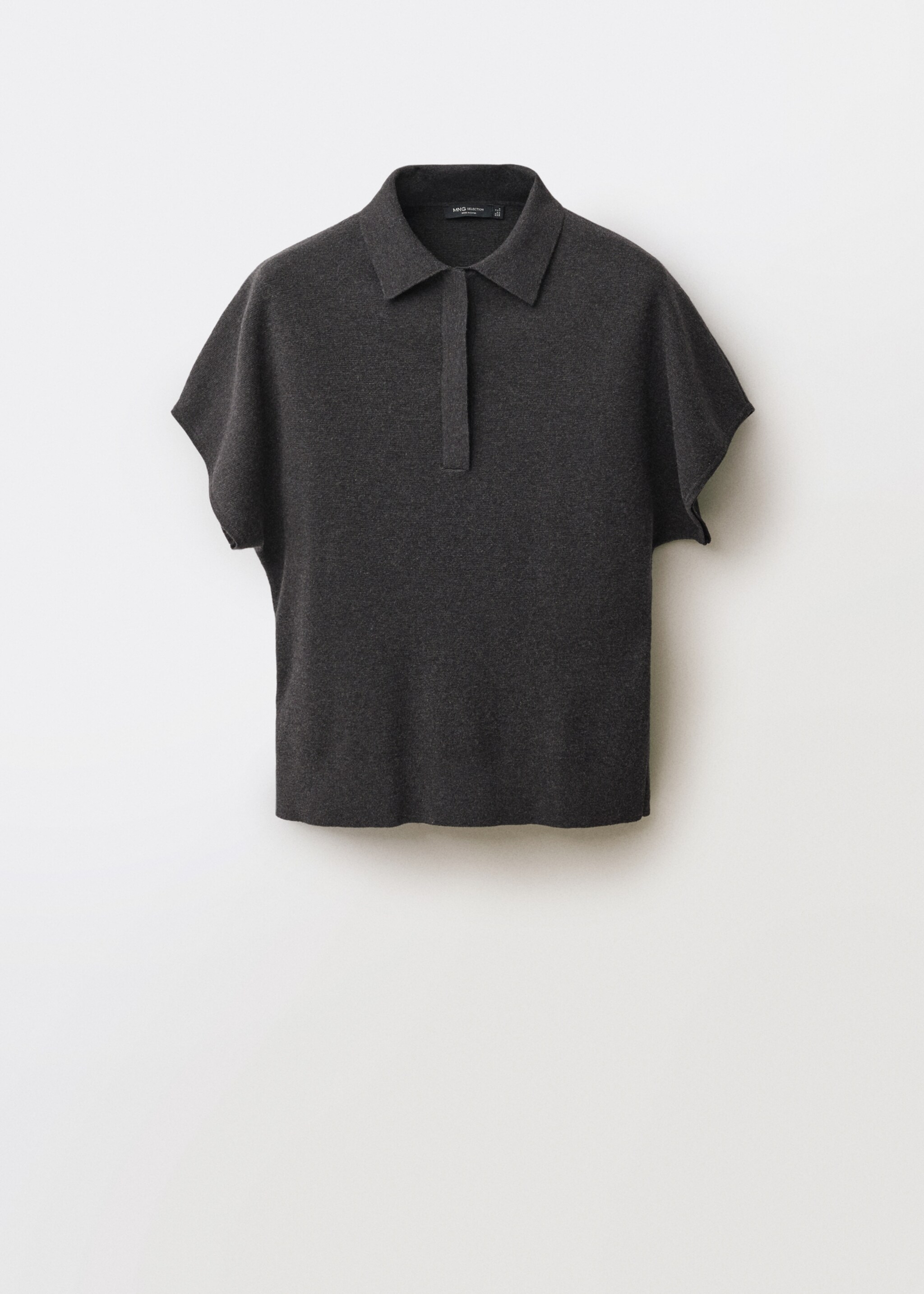 Wool-blend polo-neck sweater - Article without model, Charcoal. Ref: 87084087-00.