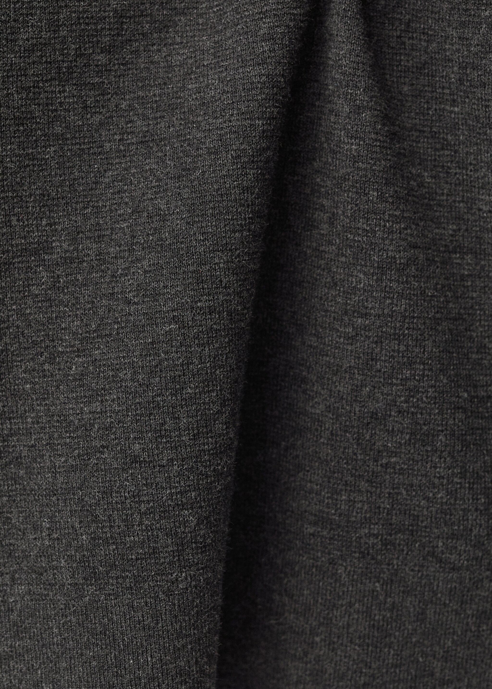 Wool-blend polo-neck sweater - Details of the article 0, Charcoal. Ref: 87084087-00.