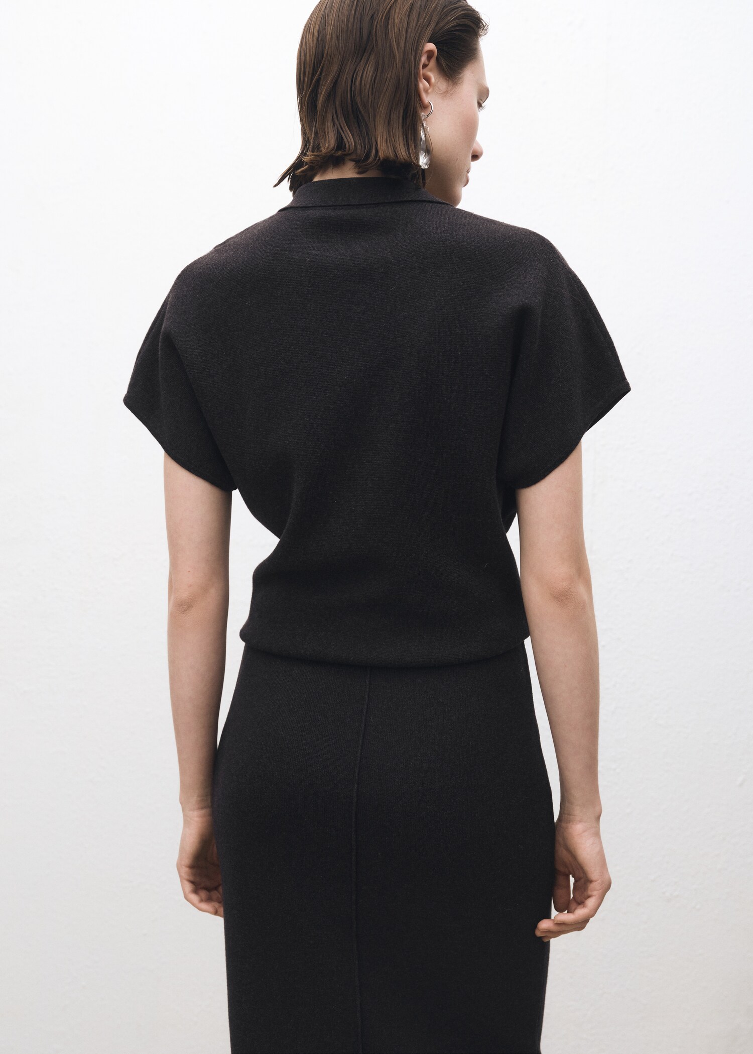 Wool-blend polo-neck sweater - Reverse of the article