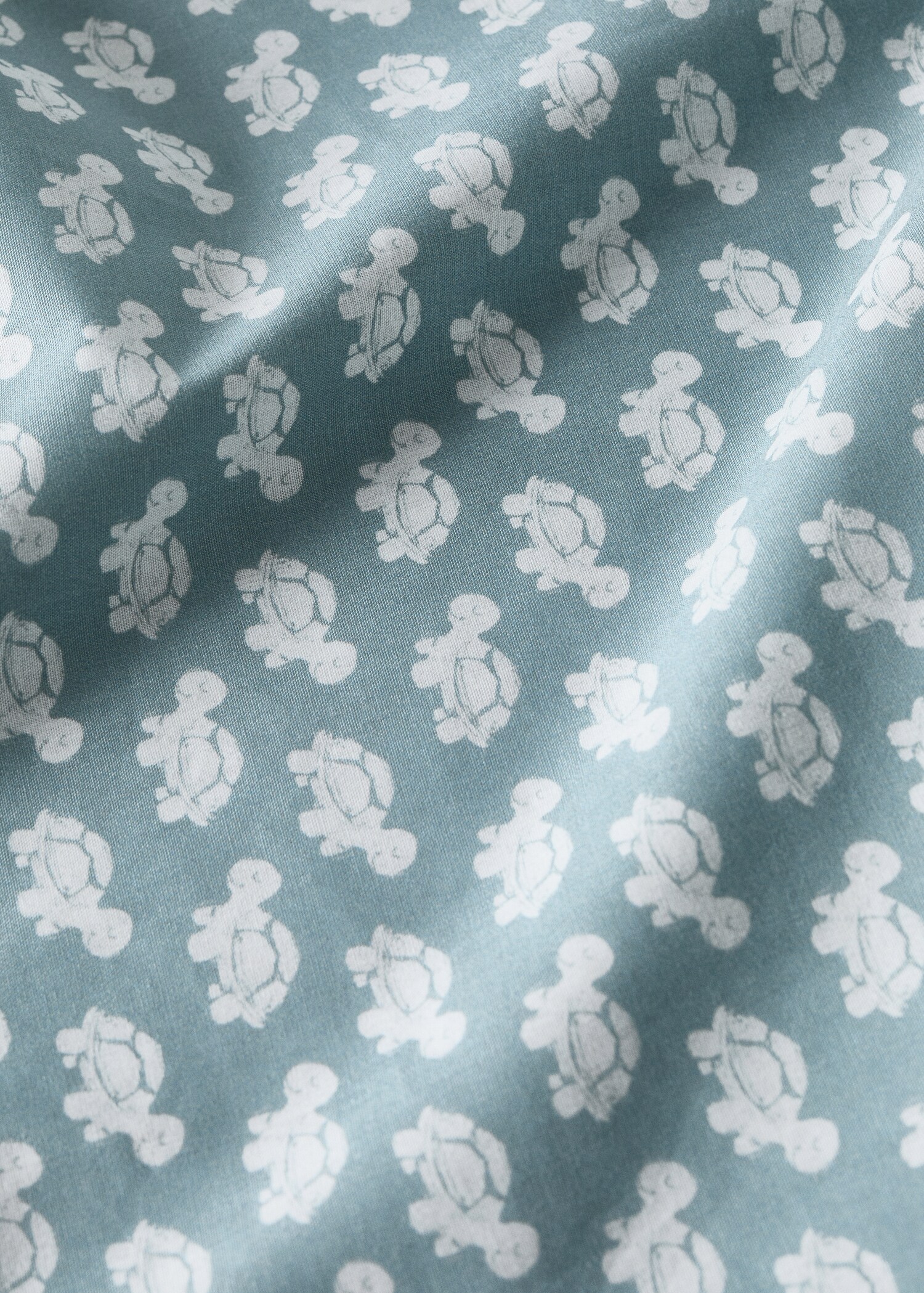 Cotton percale reversible duvet cover for cot - Details of the article 2