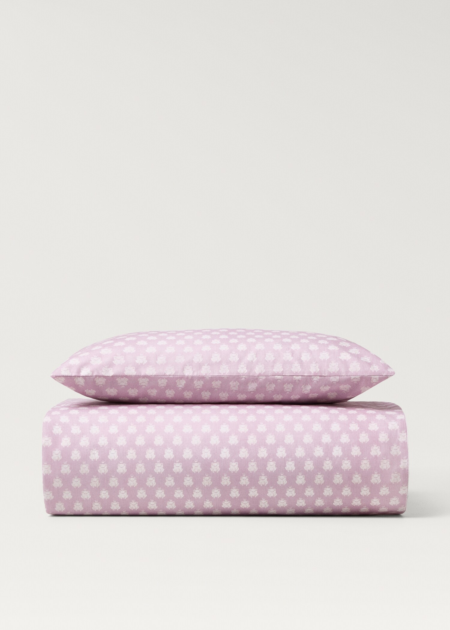 Cotton percale reversible duvet cover for cot - Article without model