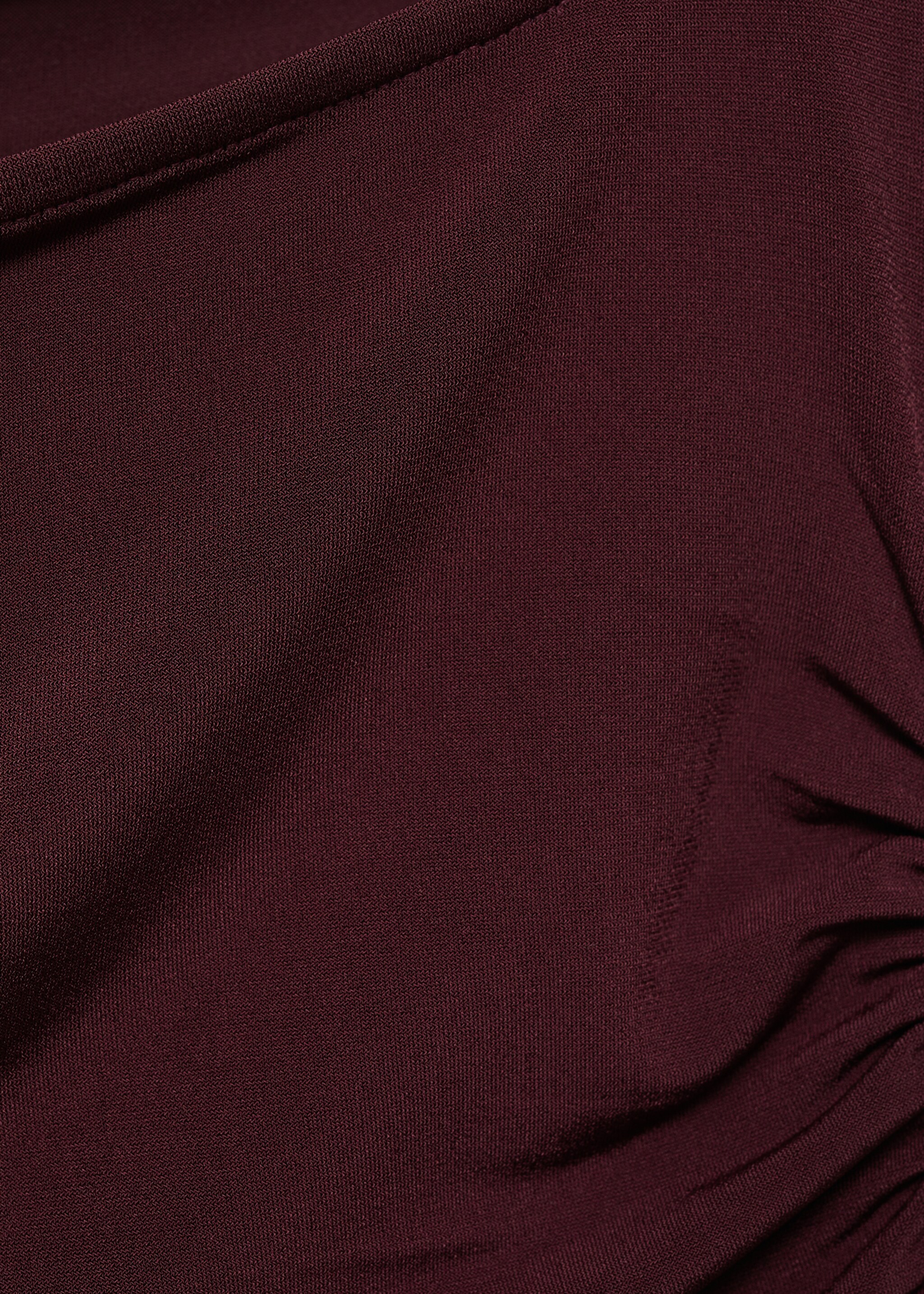 Draped fitted t-shirt - Details of the article 8, Wine. Ref: 87084091-00.