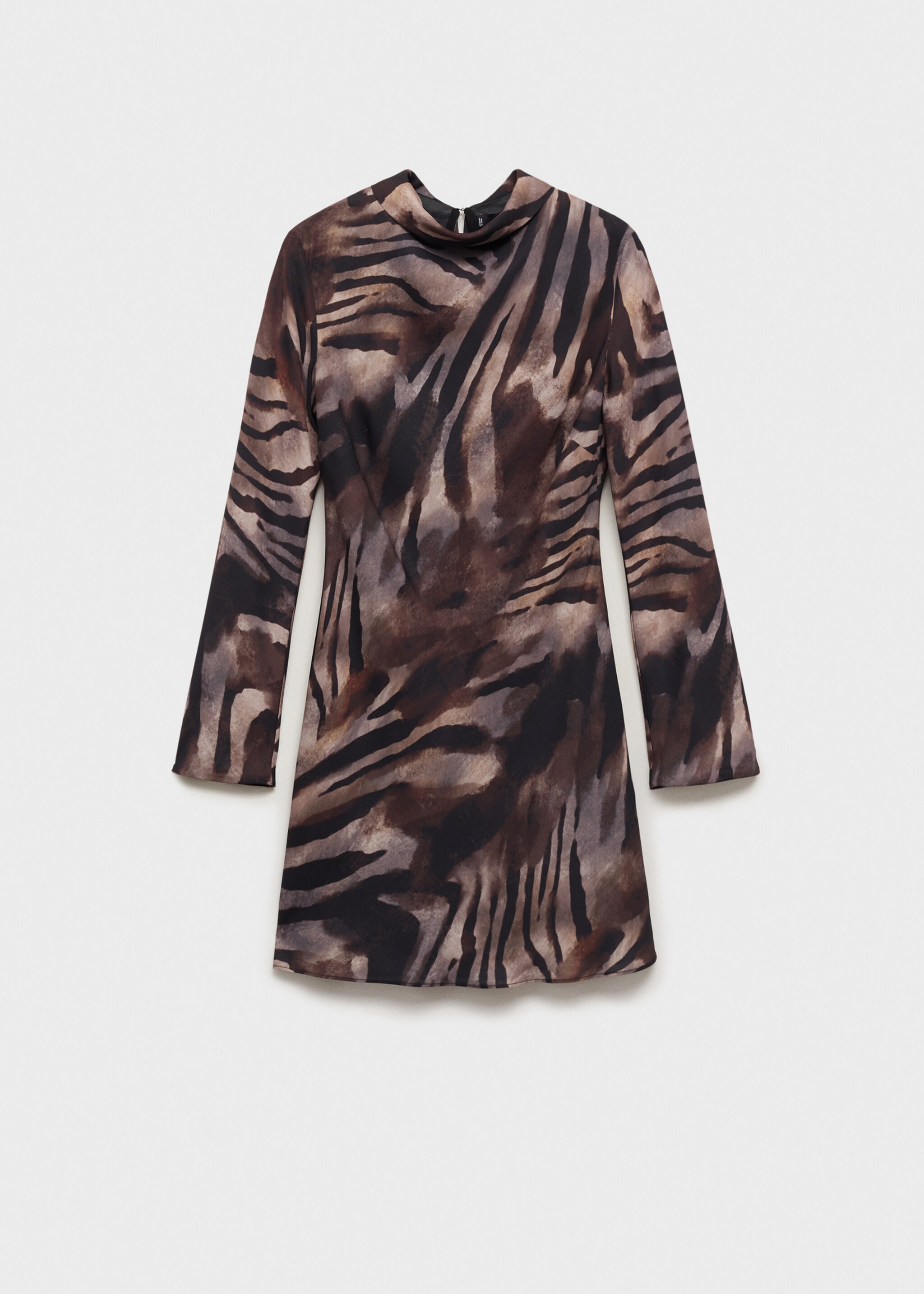 Zebra back bow satin dress - Article without model, Brown. Ref: 87084092-00.