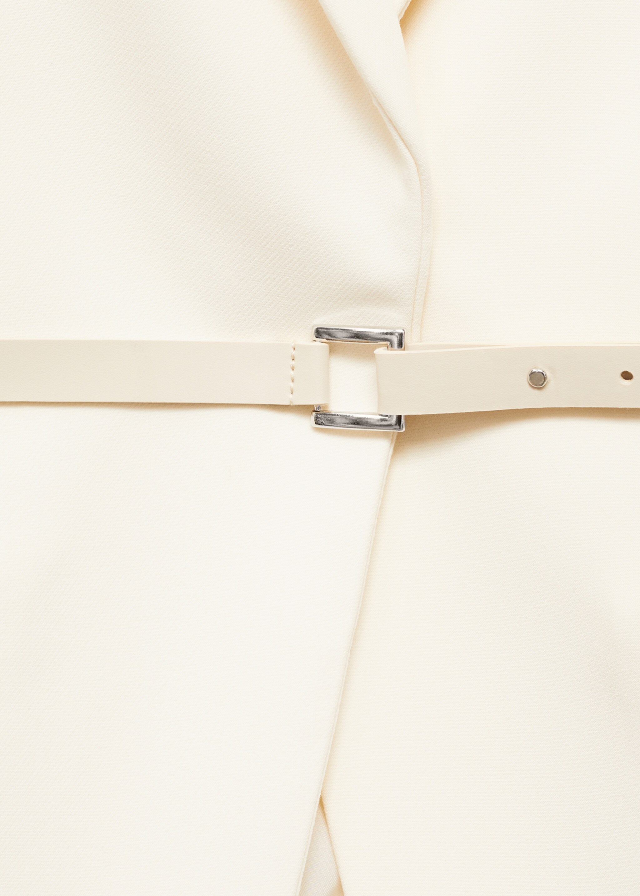 Structured tailored jacket with belt - Details of the article 8, Ecru. Ref: 87084093-00.