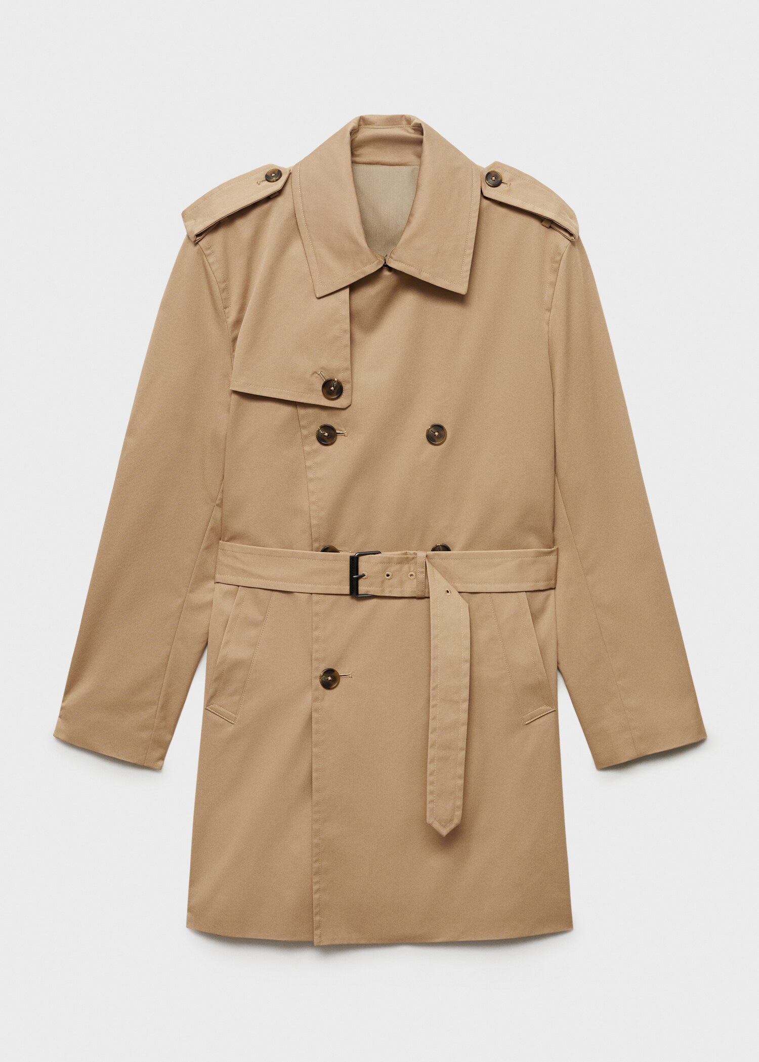 Wasserabweisender Trenchcoat mit Gürtel - Artikel ohne Model