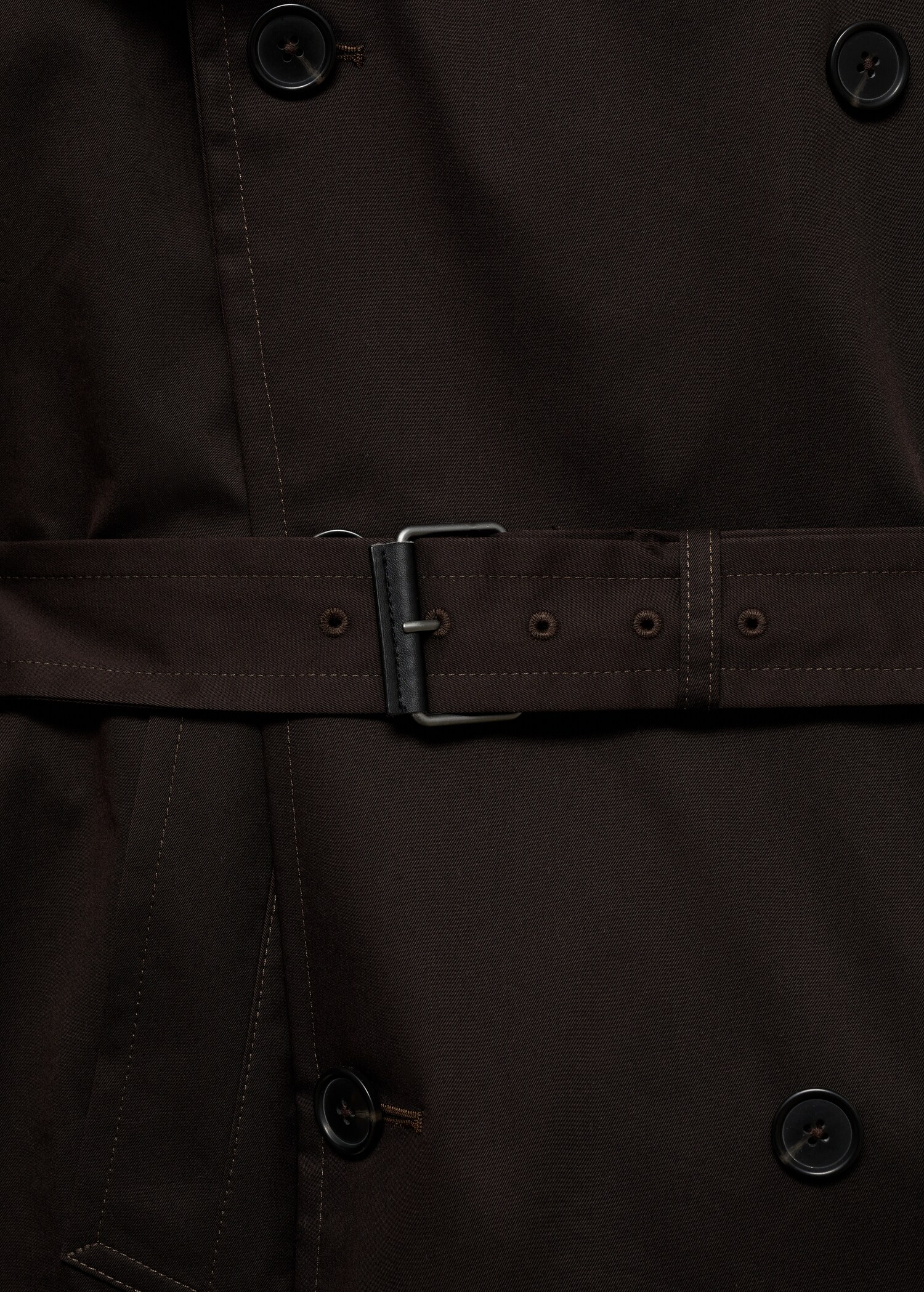 Wasserabweisender Trenchcoat mit Gürtel - Detail des Artikels 0