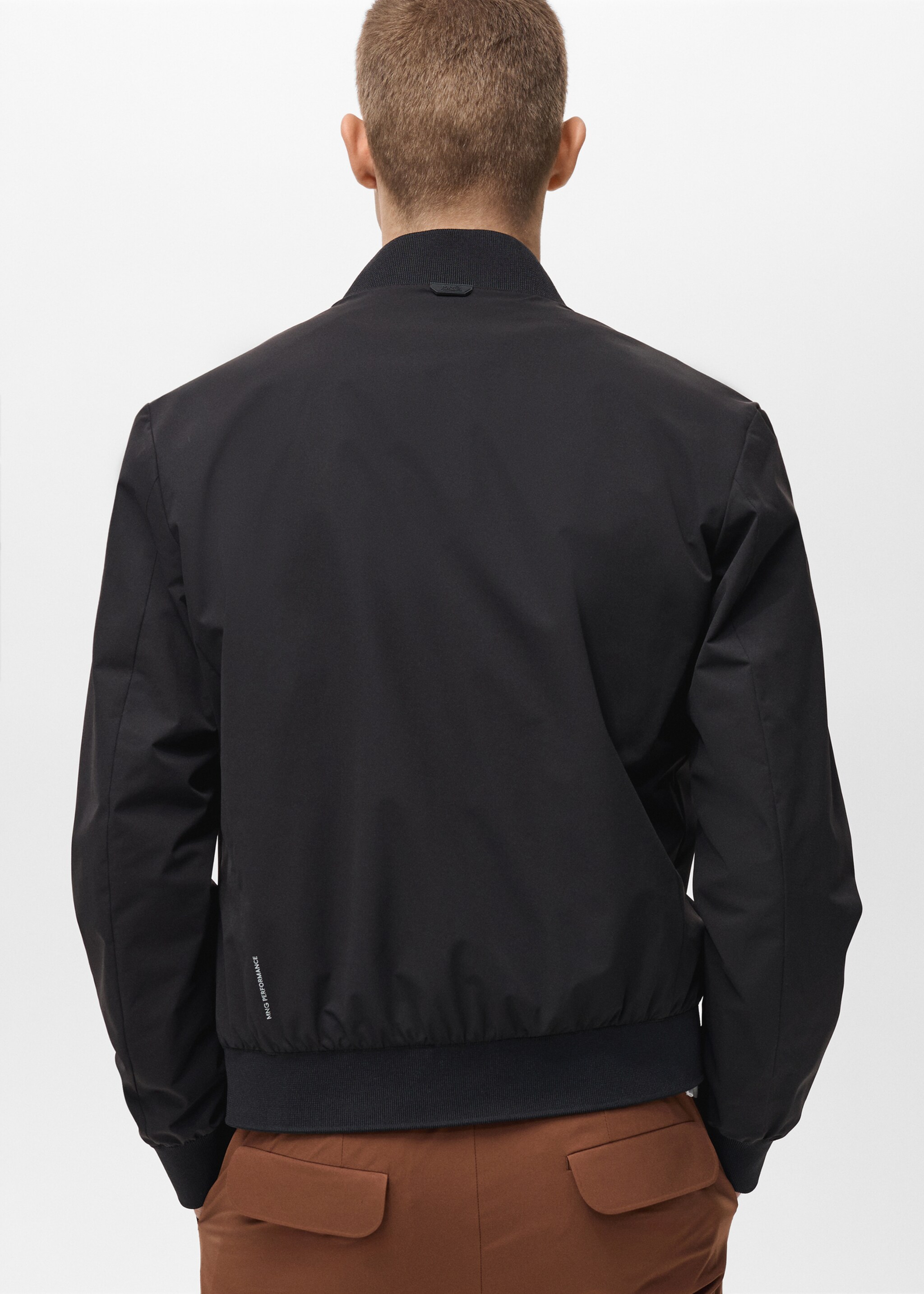 Waterproof bomber with COOLMAX® technology - Reverse of the article, Black. Ref: 87084388-00.