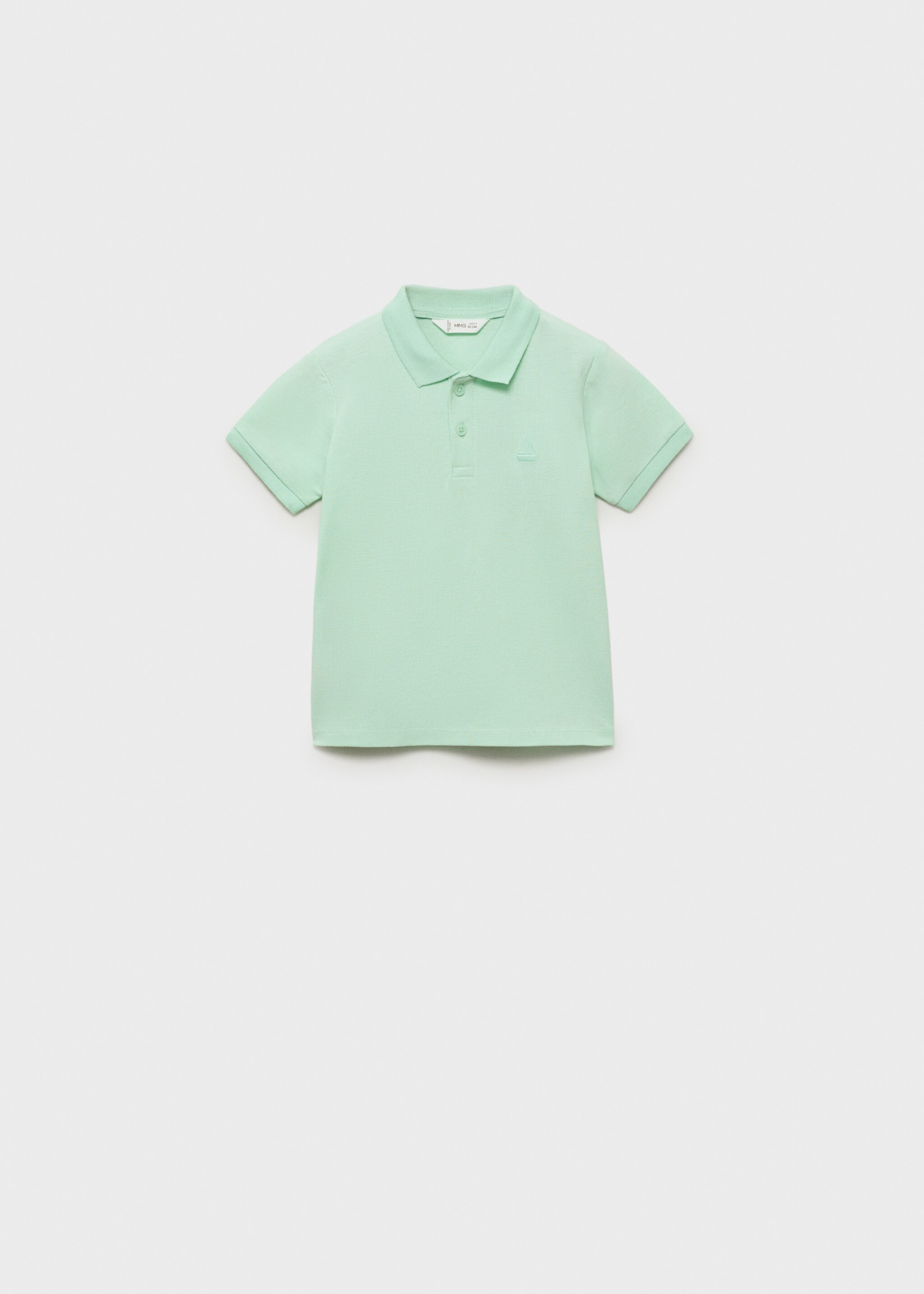 Gebreid poloshirt met korte mouw - Artikel zonder model, Appelgroen. Ref: 87084390-00.