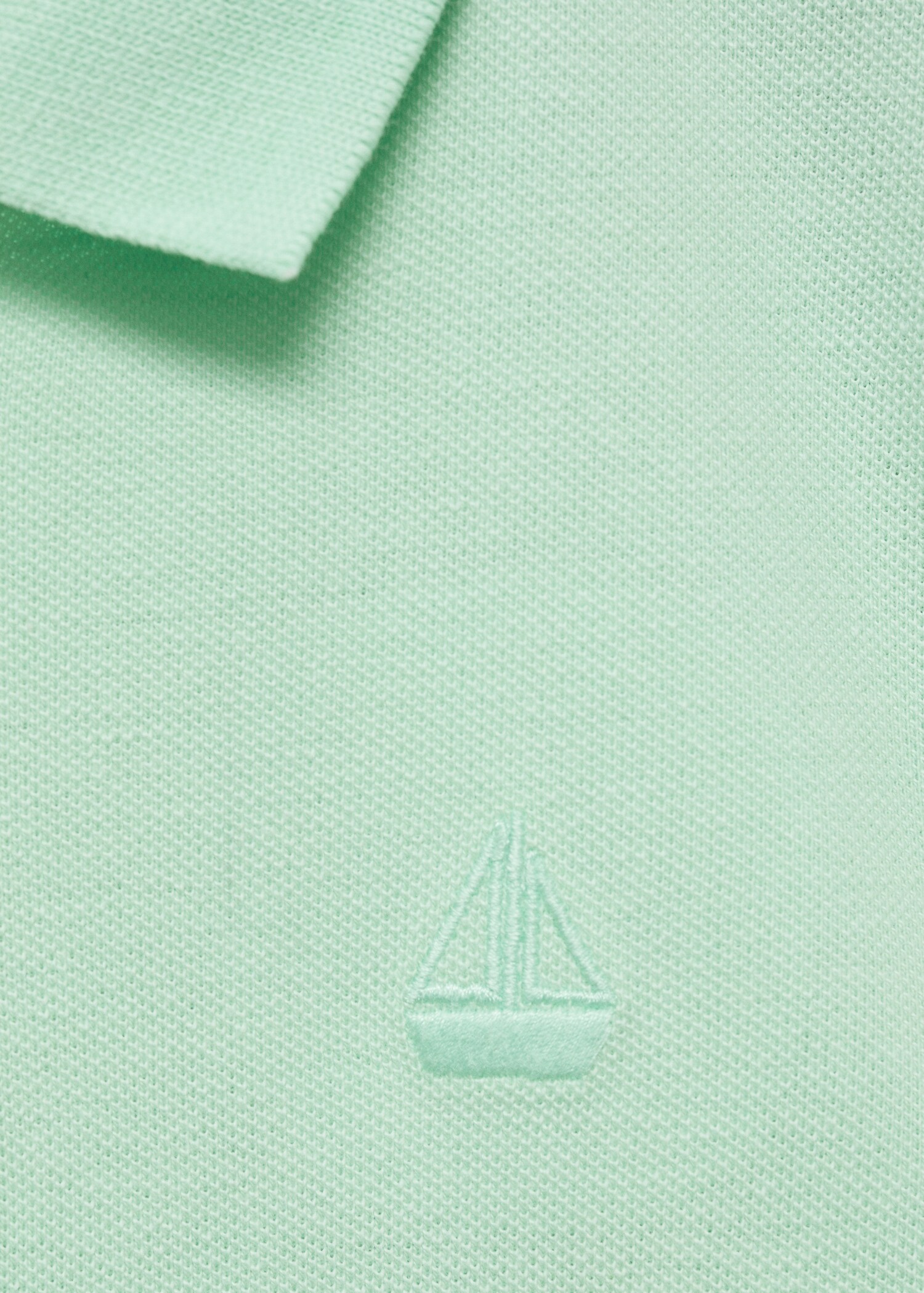 Gebreid poloshirt met korte mouw - Detail van het artikel 0