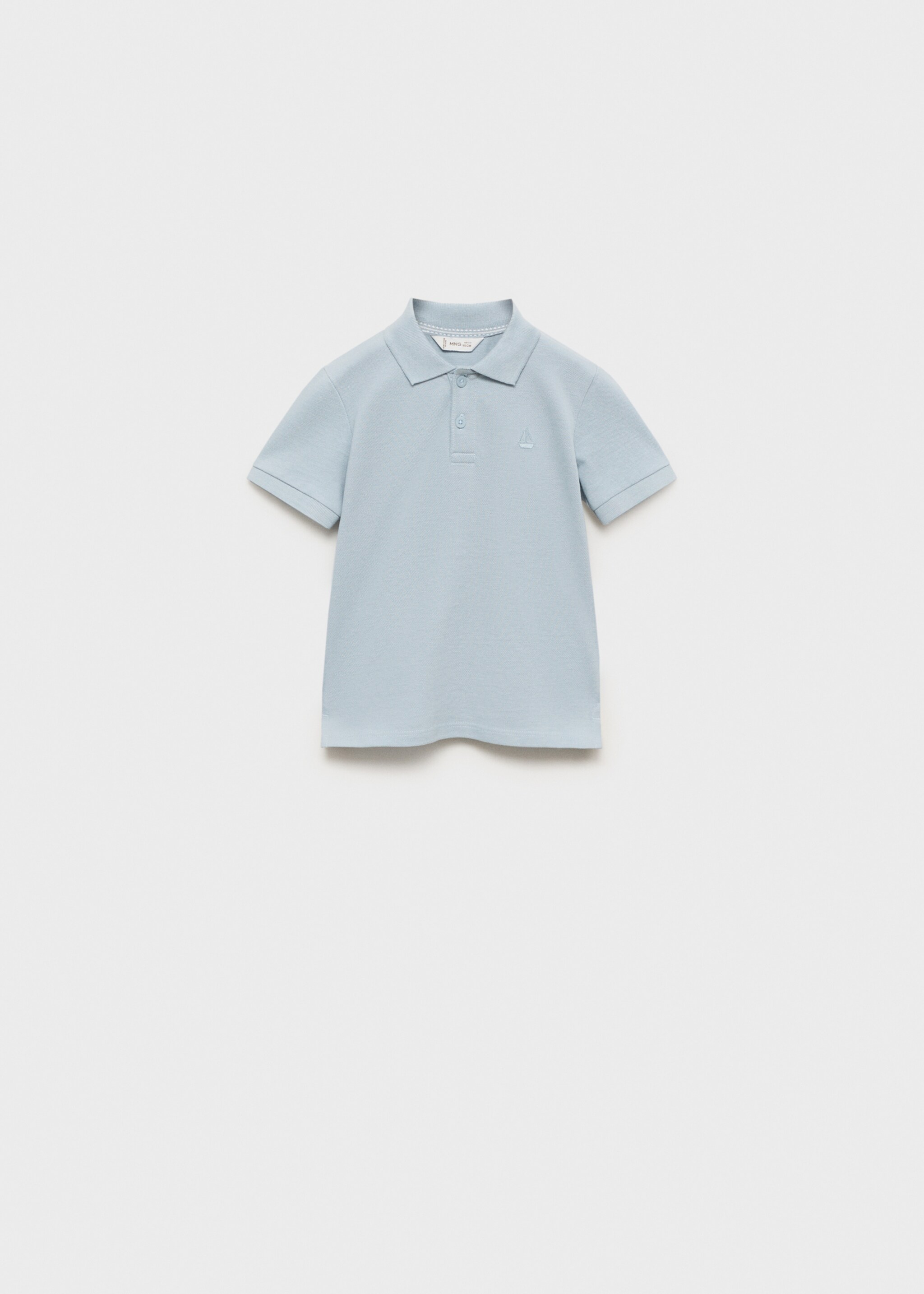 Polo maille manches courtes - Article sans modèle, Bleu ciel. Ref: 87084390-00.