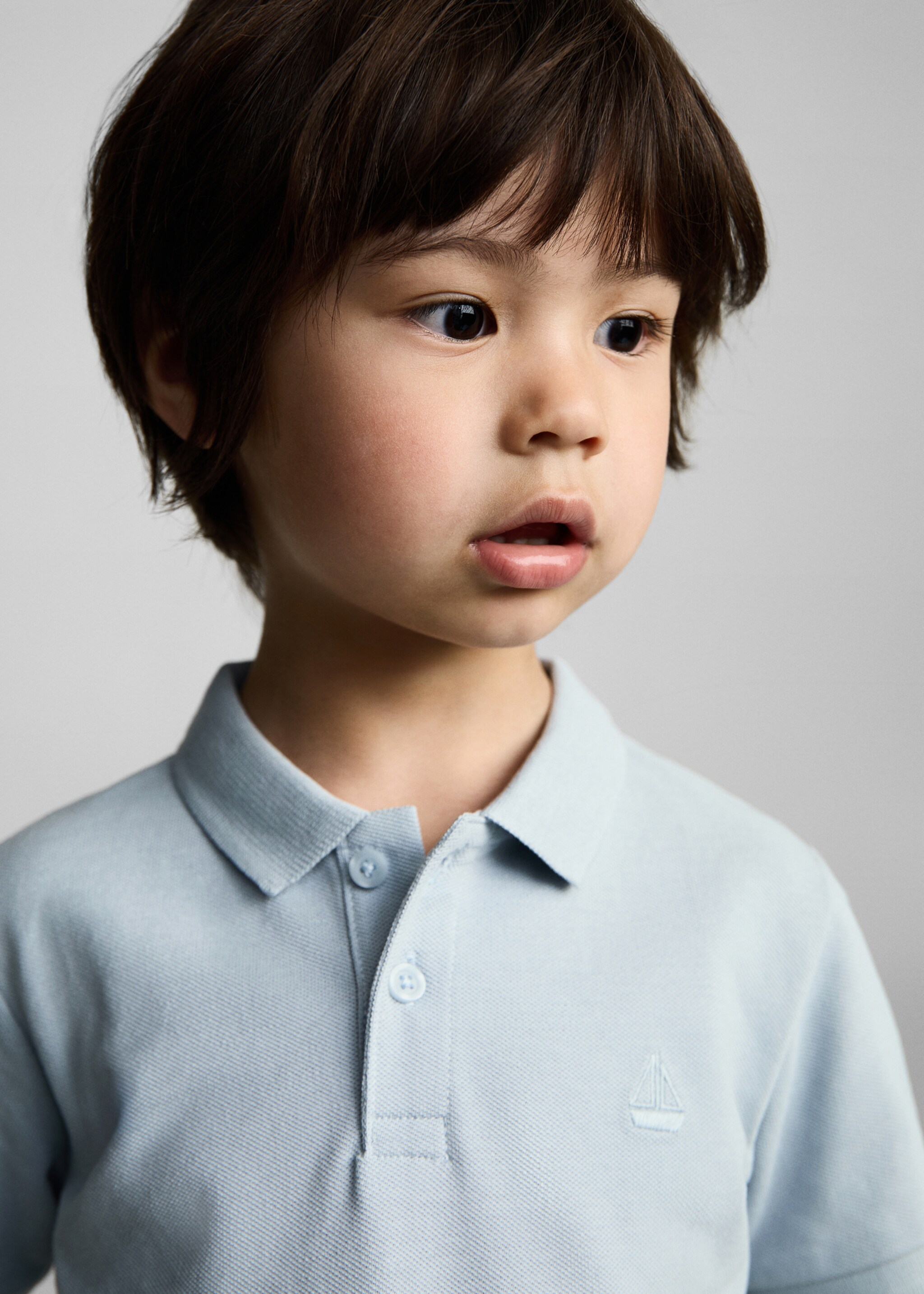 Polo maille manches courtes - Détail de l'article 1, Bleu ciel. Ref: 87084390-00.