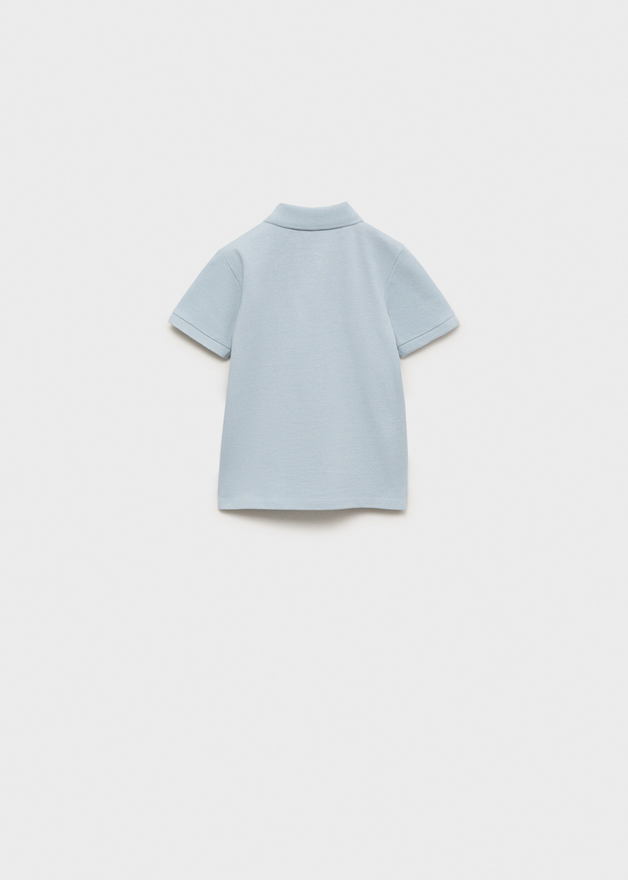 Polo maille manches courtes - Verso de l’article, Bleu ciel. Ref: 87084390-00.