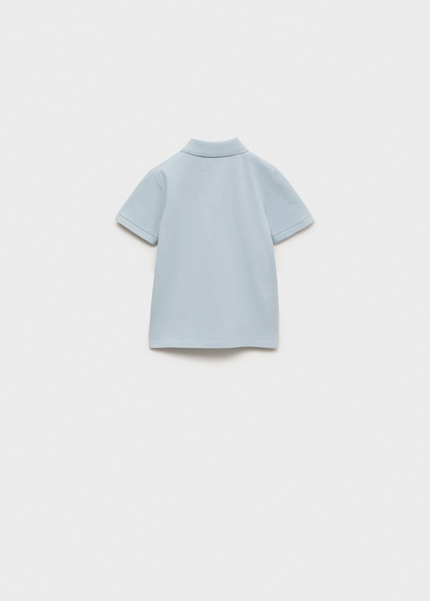 Gebreid poloshirt met korte mouw - Achterkant van het artikel