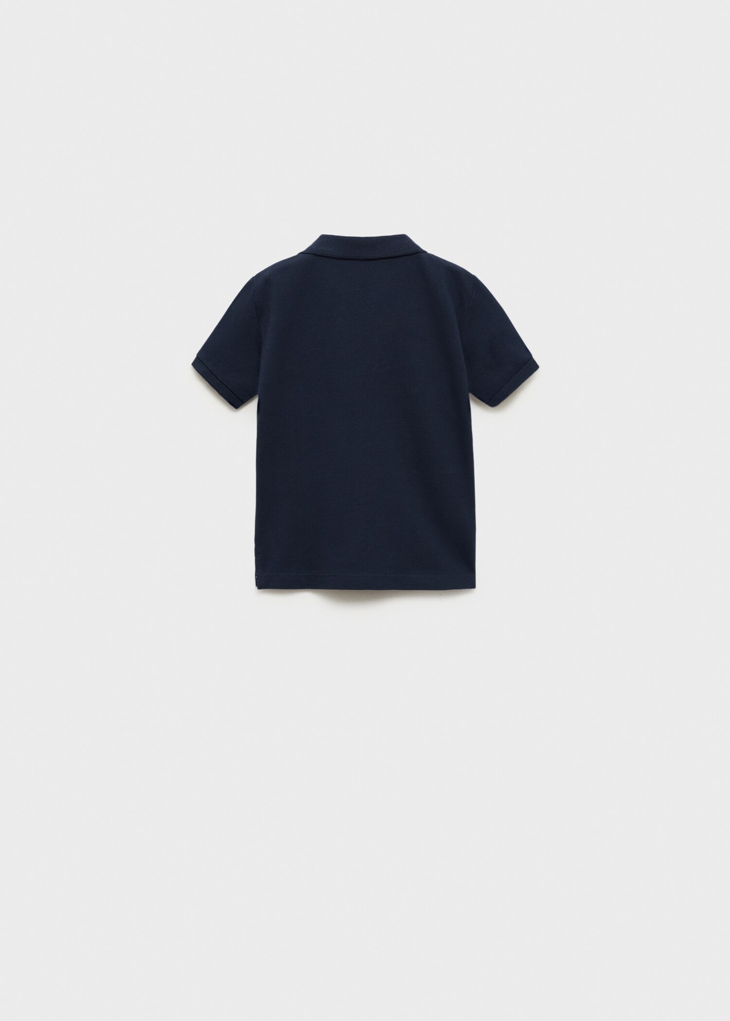 Gebreid poloshirt met korte mouw - Achterkant van het artikel