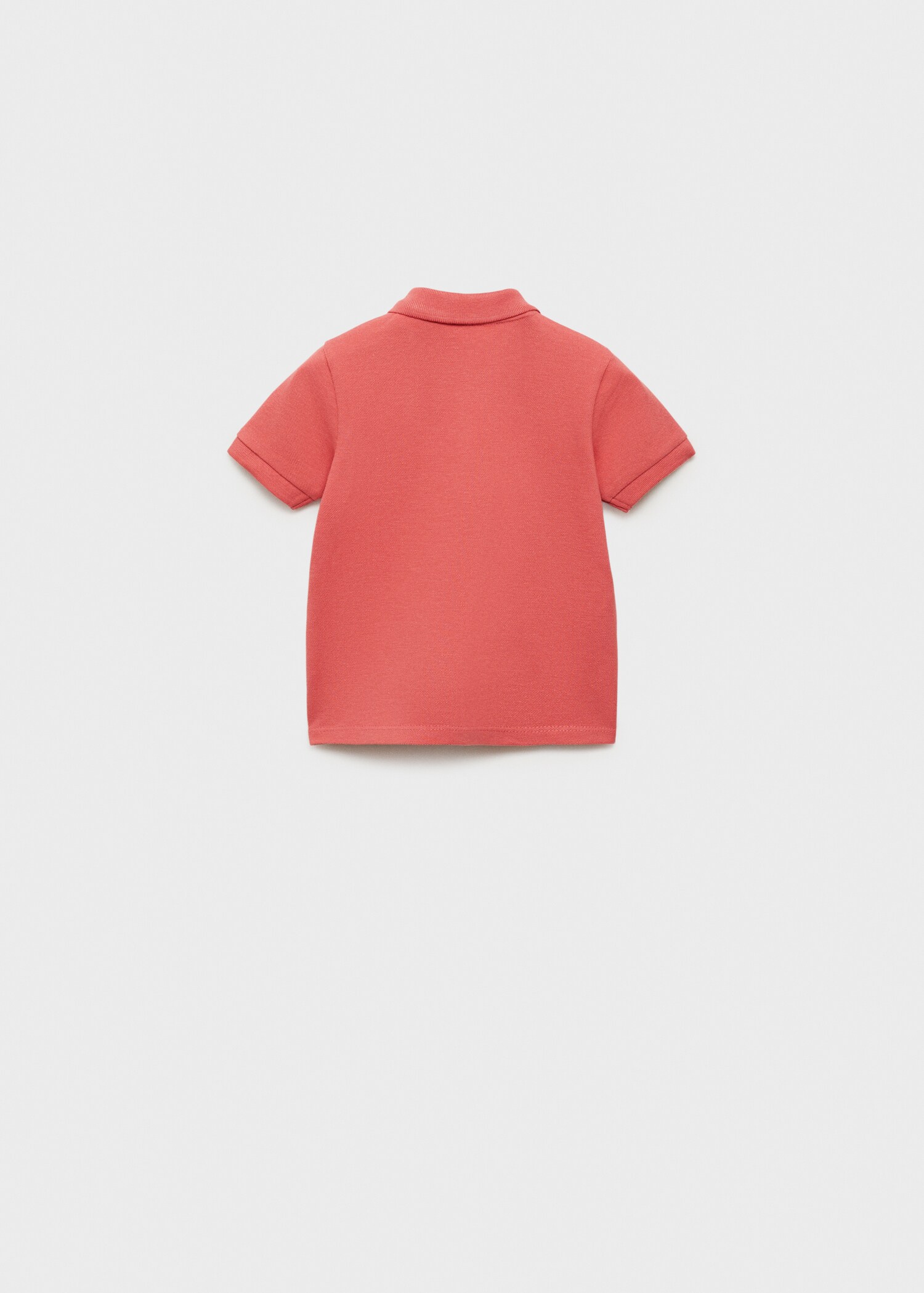 Gebreid poloshirt met korte mouw - Achterkant van het artikel