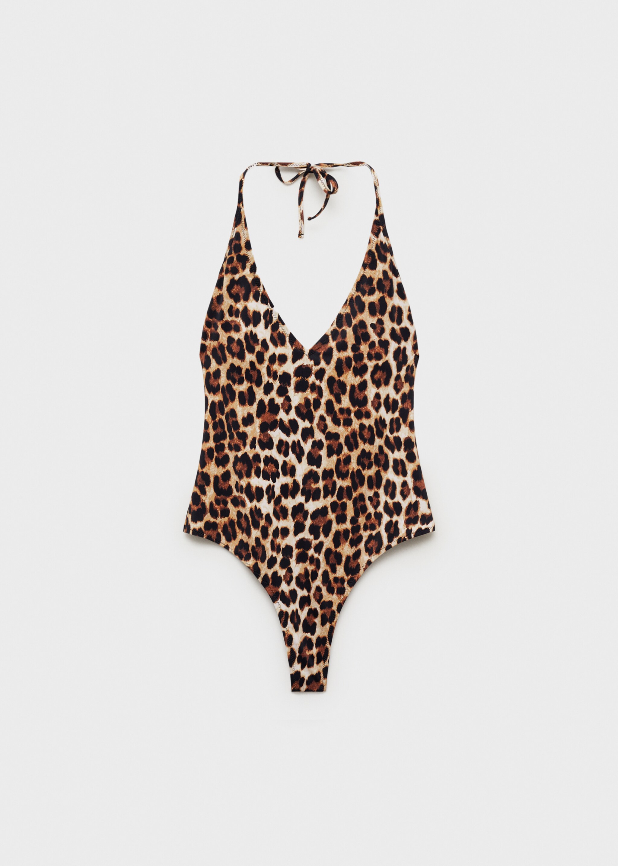 V-neck swimsuit - Article without model, Brown. Ref: 87084392-00.