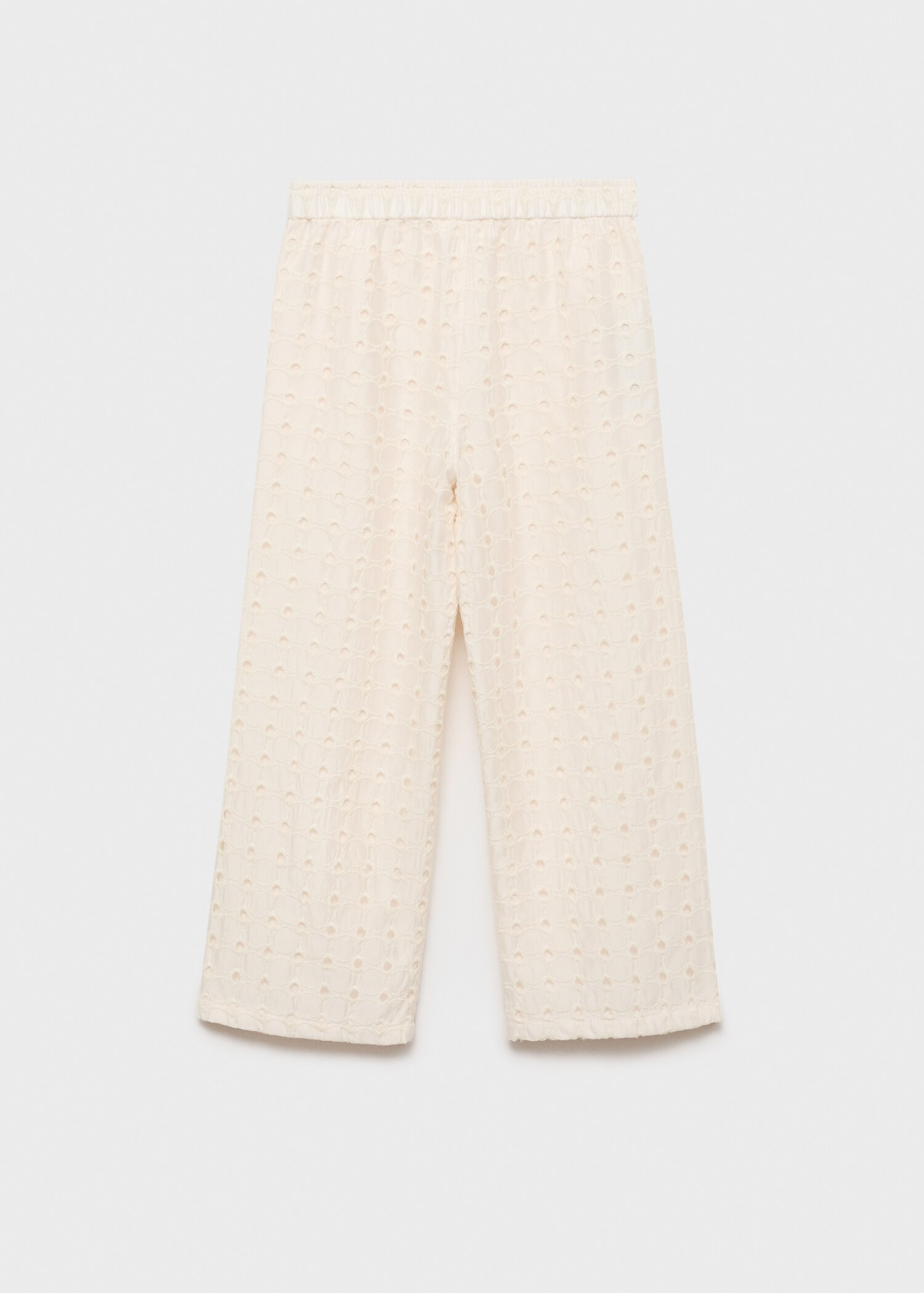 Swiss embroidered culotte trousers - Reverse of the article