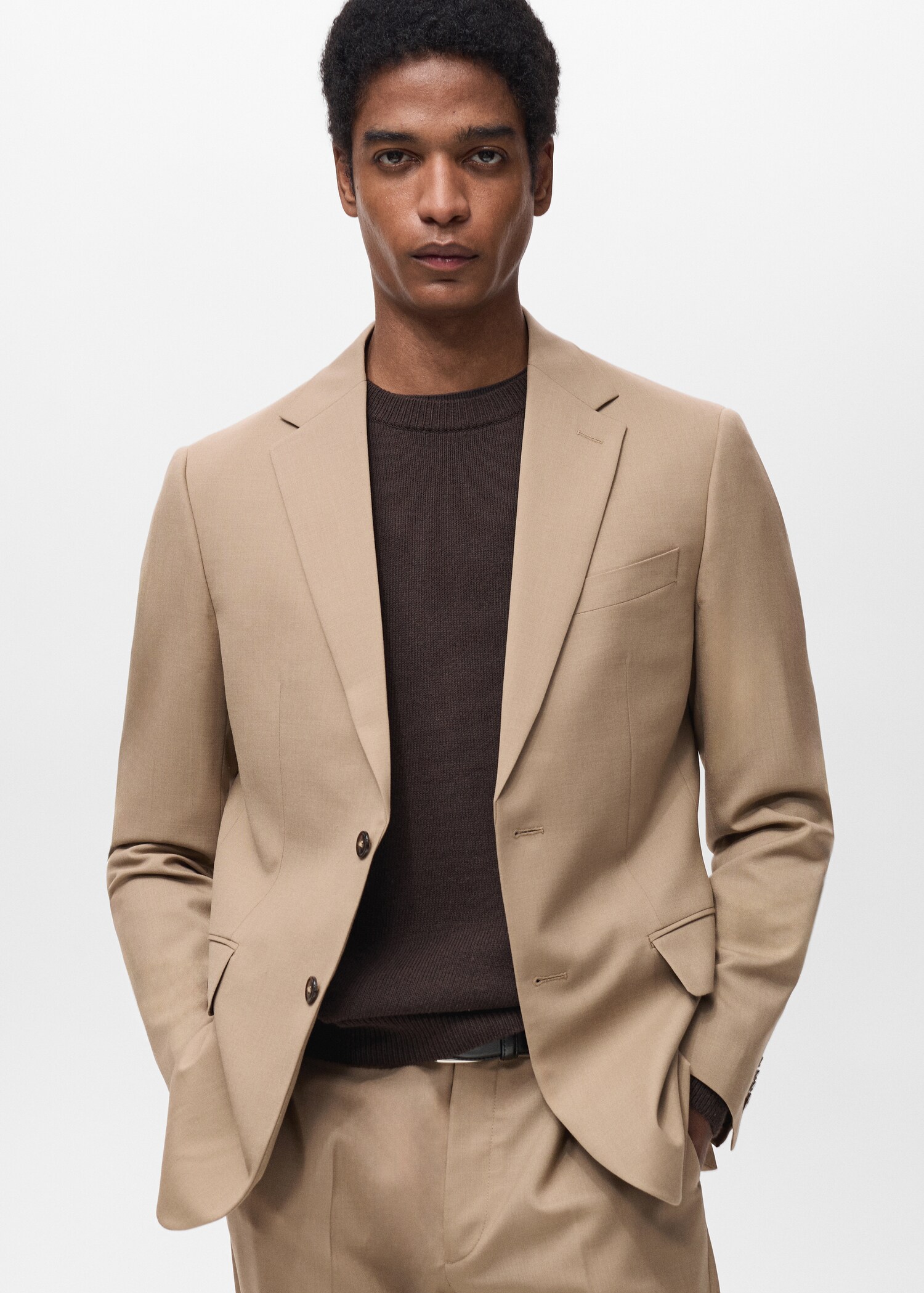 Turin 100% virgin wool suit jacket - Medium plane