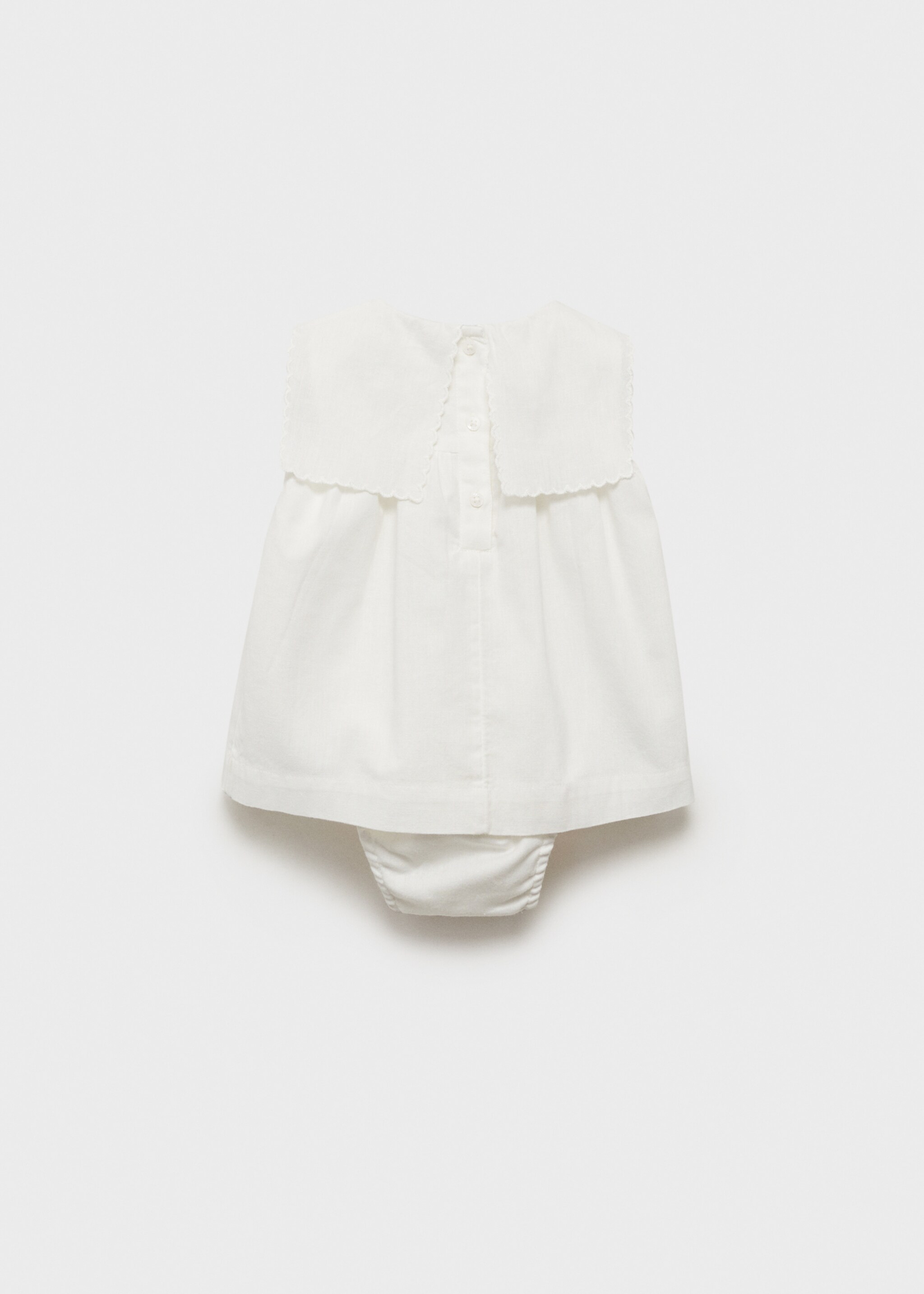 Cotton dress and nappy cover - Reverse of the article, Off White. Ref: 87084399-00.