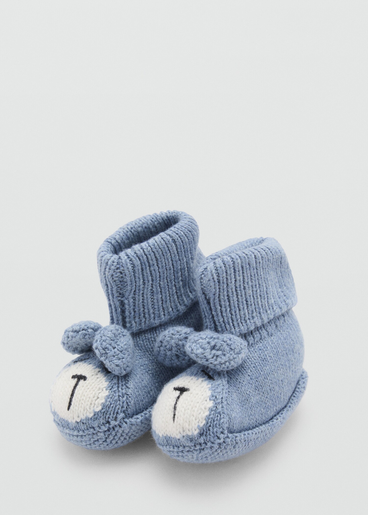 Booties with little ears - Reverse of the article
