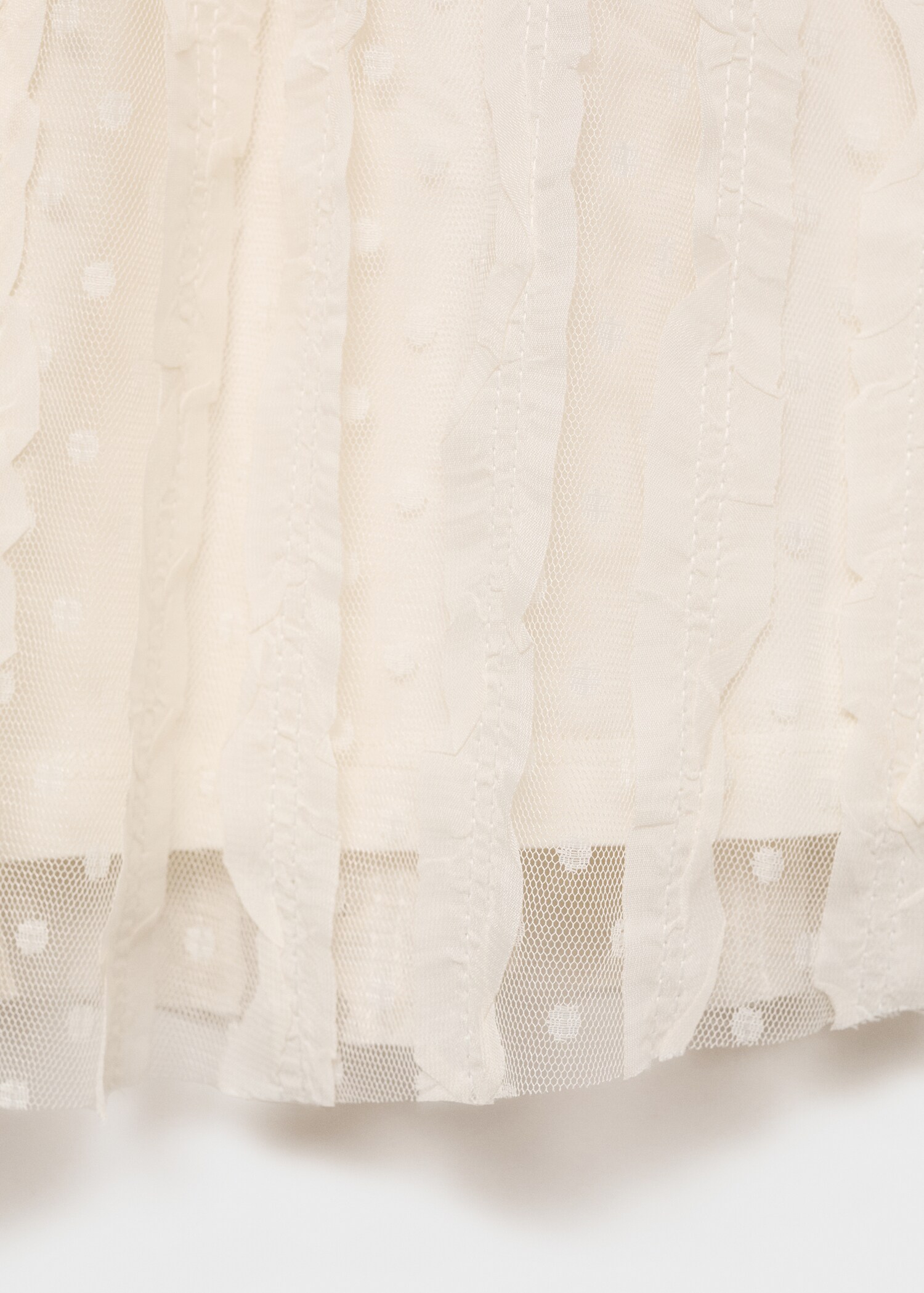 Contrast panels tulle skirt - Details of the article 0