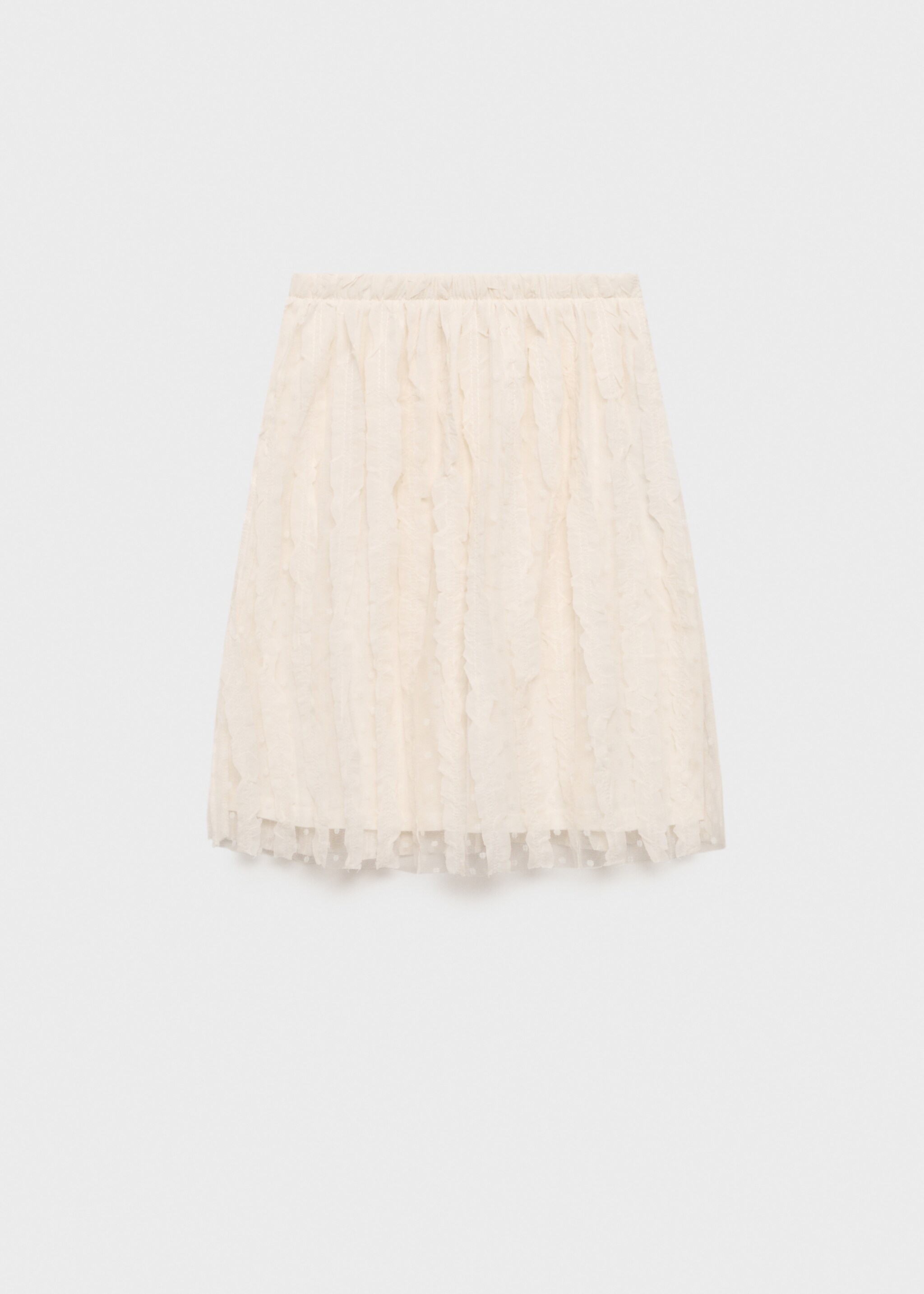 Contrast panels tulle skirt - Reverse of the article, Ecru. Ref: 87084401-00.