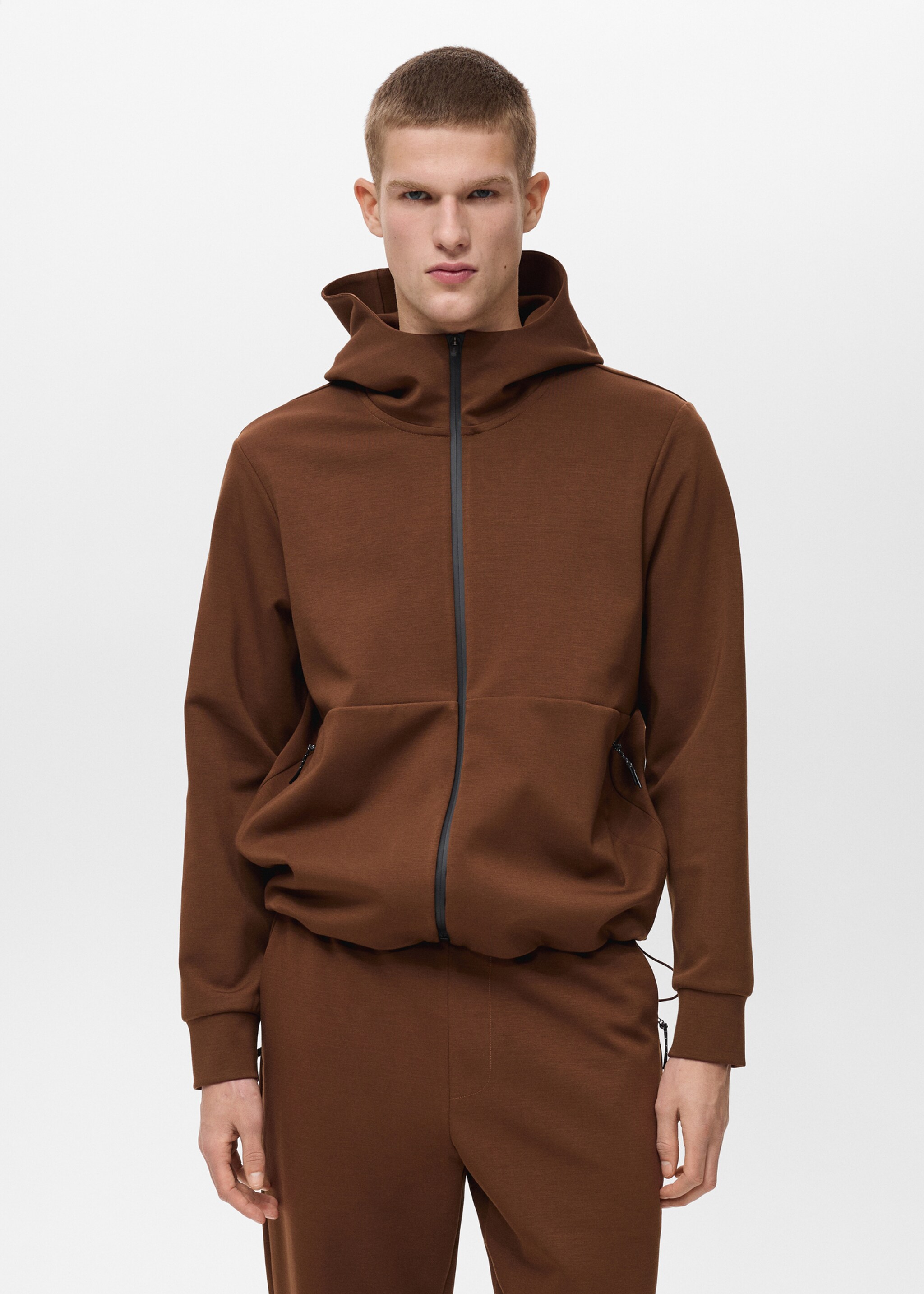 COOLMAX® hooded sweatshirt - Medium plane, Burnt Orange. Ref: 87084405-00.