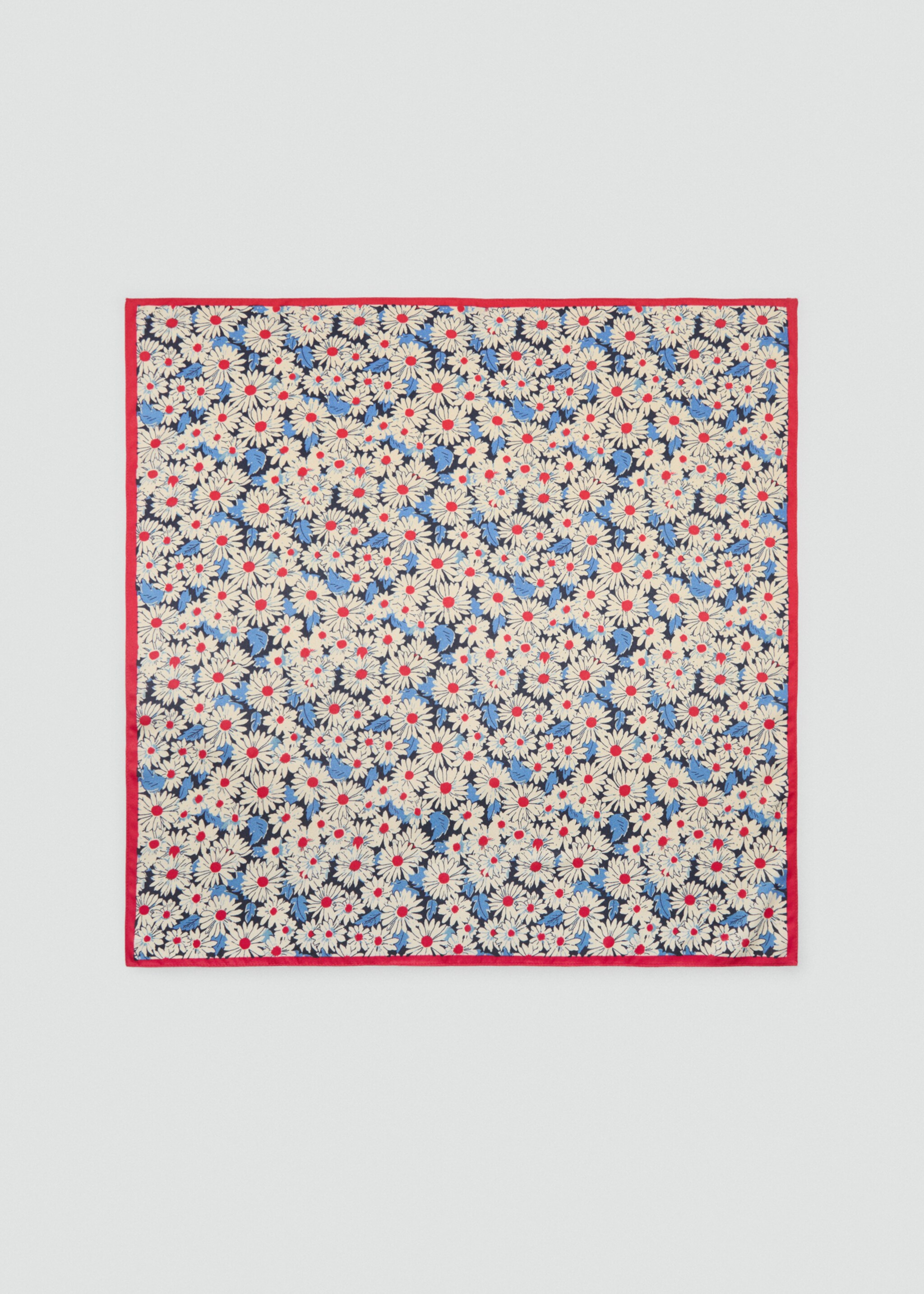 Sjaaltje met bloemenprint - Artikel zonder model, Rood. Ref: 87084407-00.