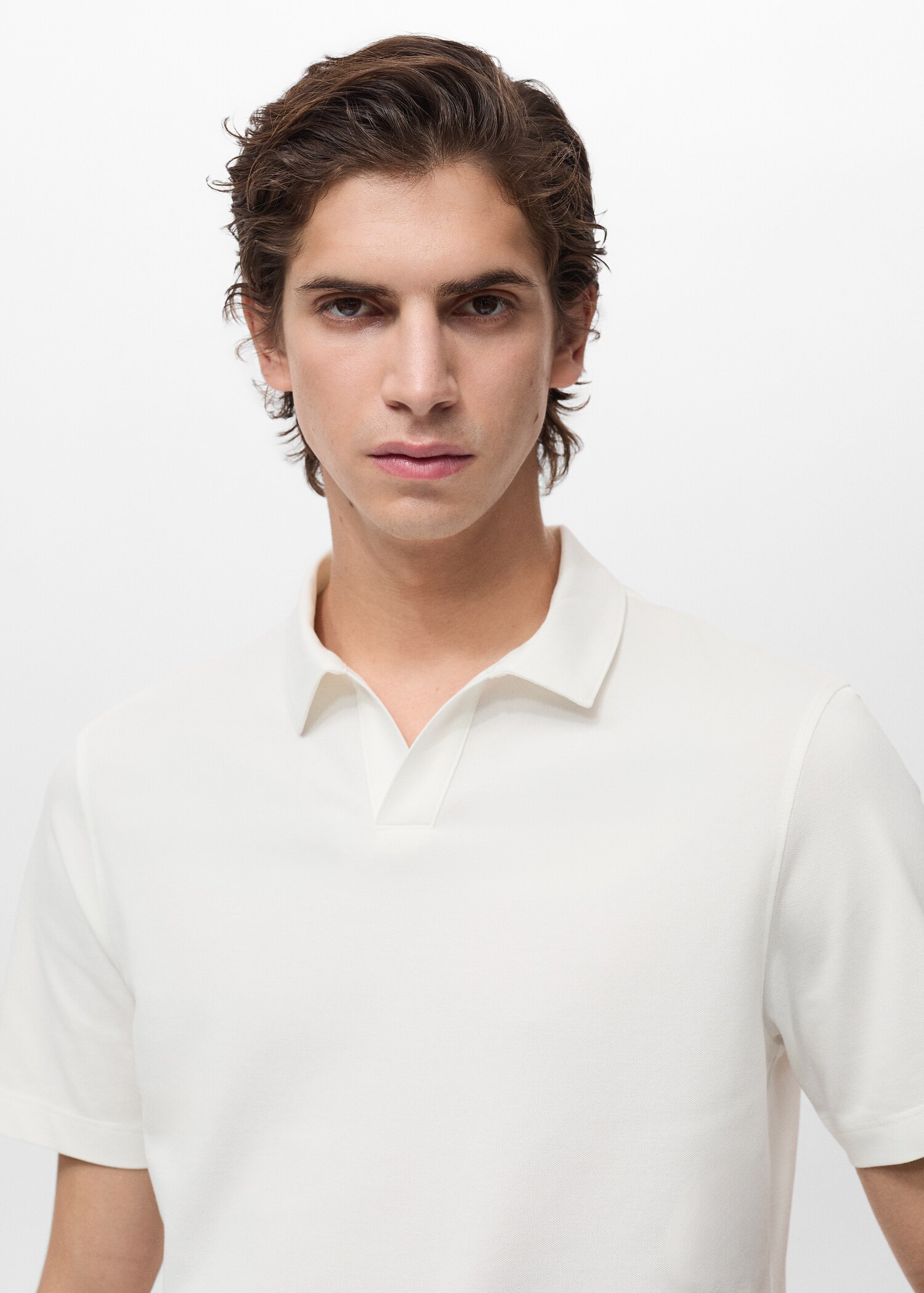 Slim Fit-Poloshirt aus Baumwoll-Piqué - Detail des Artikels 1