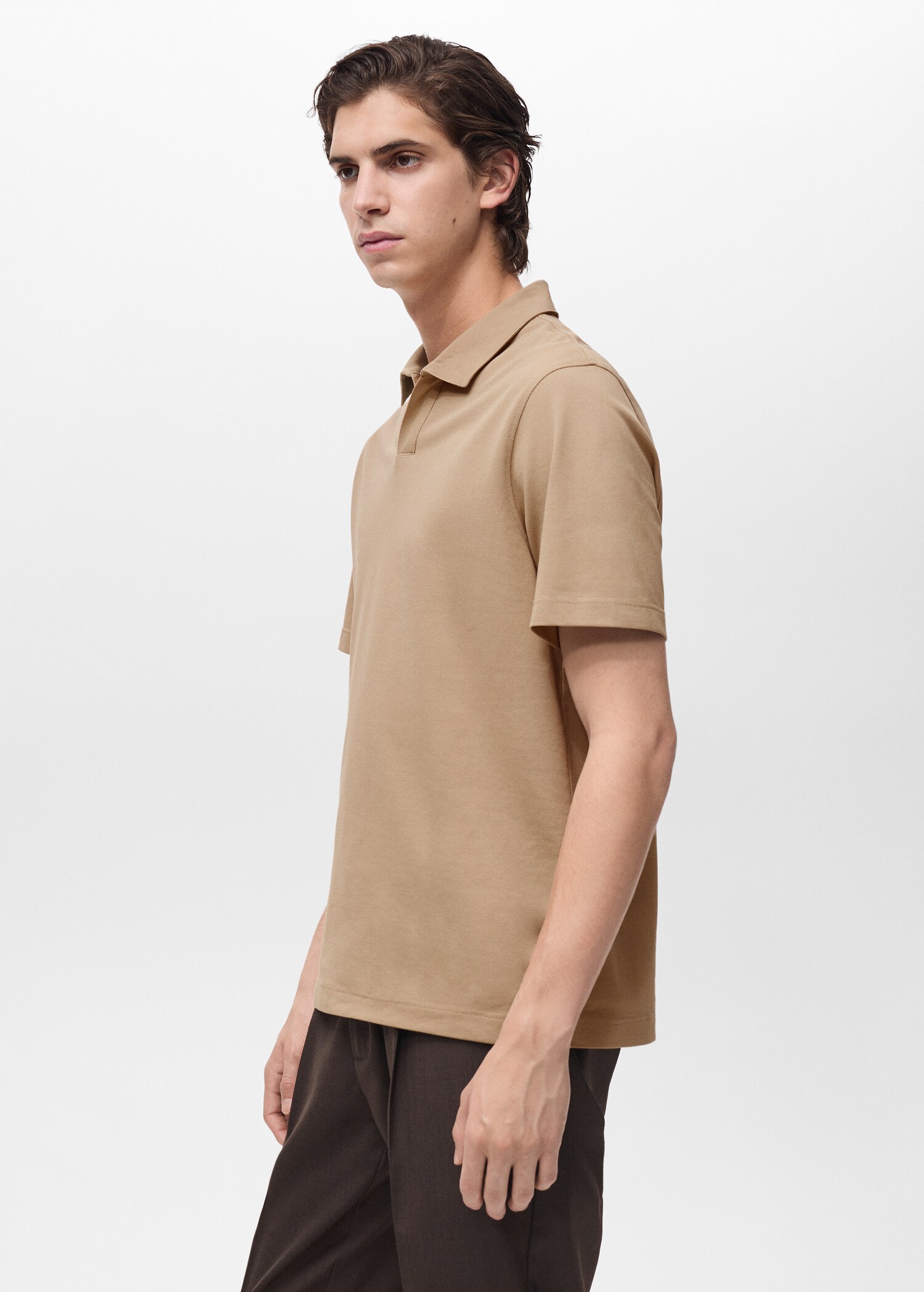 Slim Fit-Poloshirt aus Baumwoll-Piqué - Detail des Artikels 2