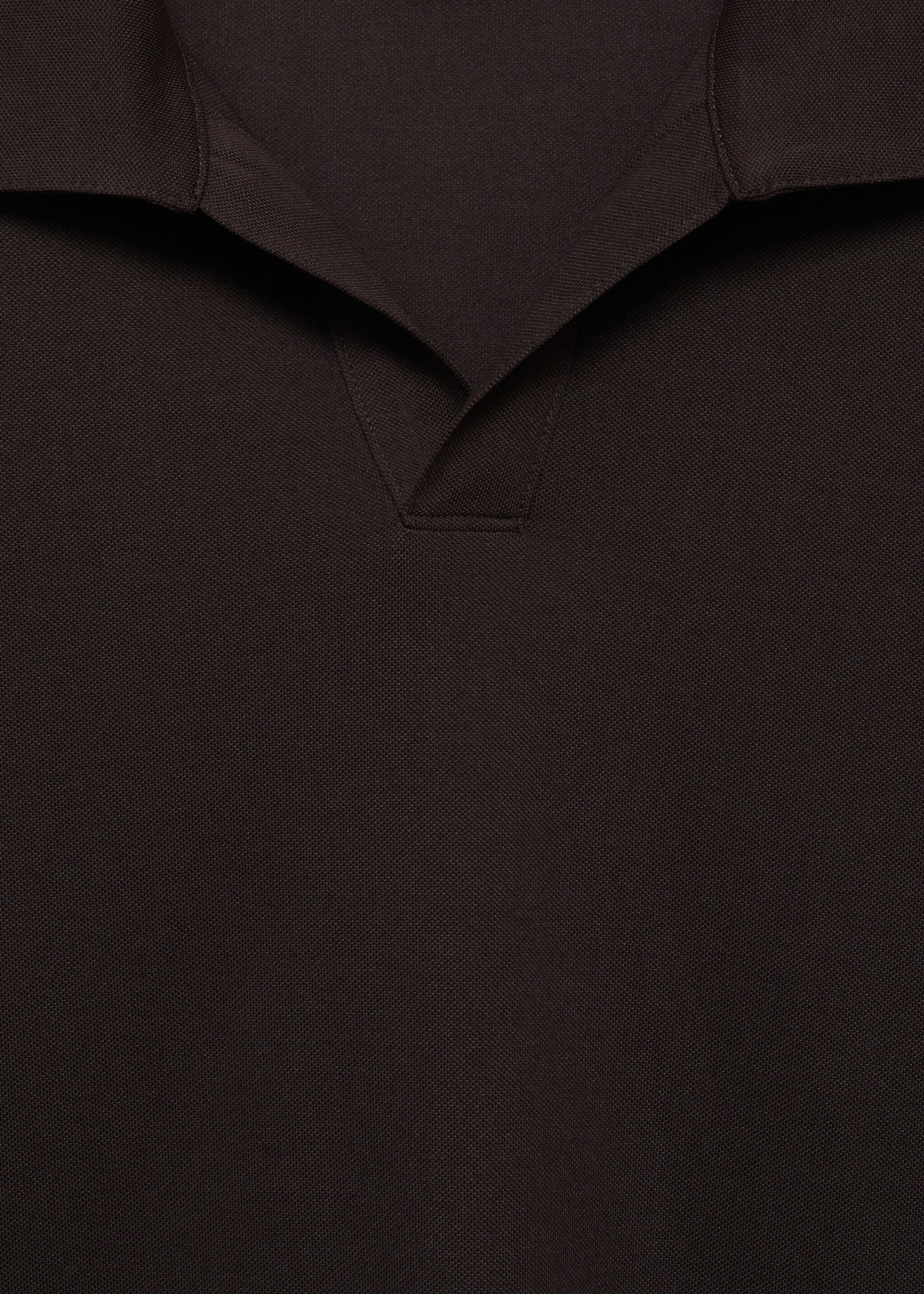 Slim Fit-Poloshirt aus Baumwoll-Piqué - Detail des Artikels 8, Schokolade. Ref: 87084409-00.