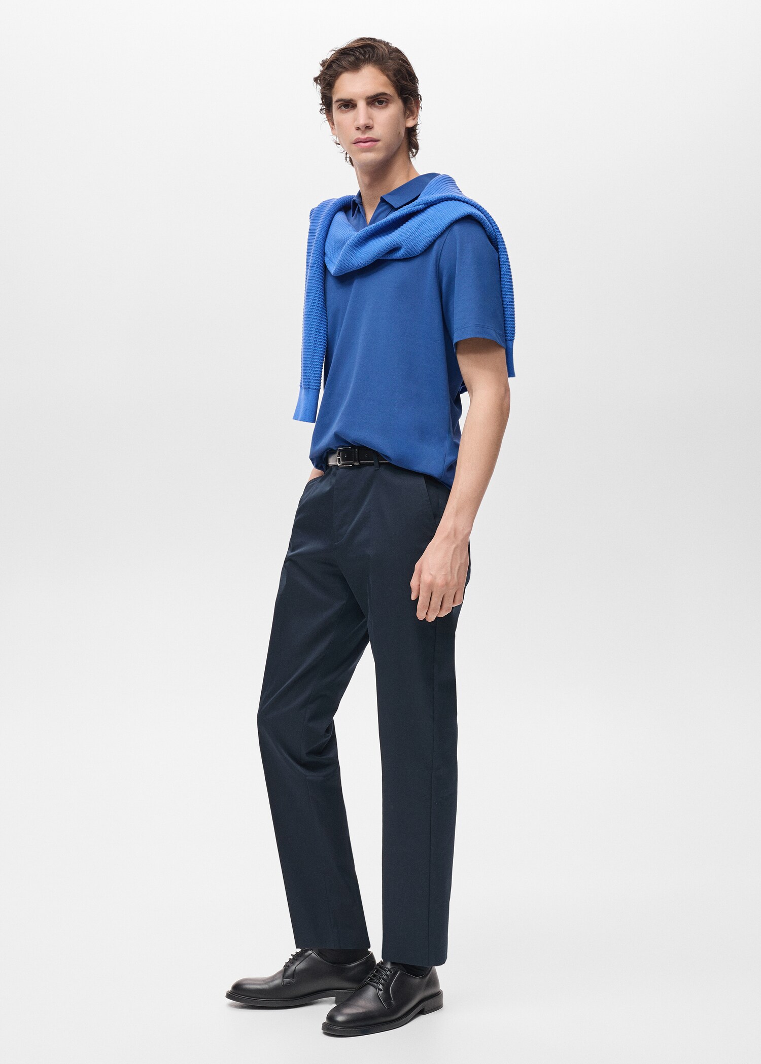 Slim Fit-Poloshirt aus Baumwoll-Piqué - Detail des Artikels 2