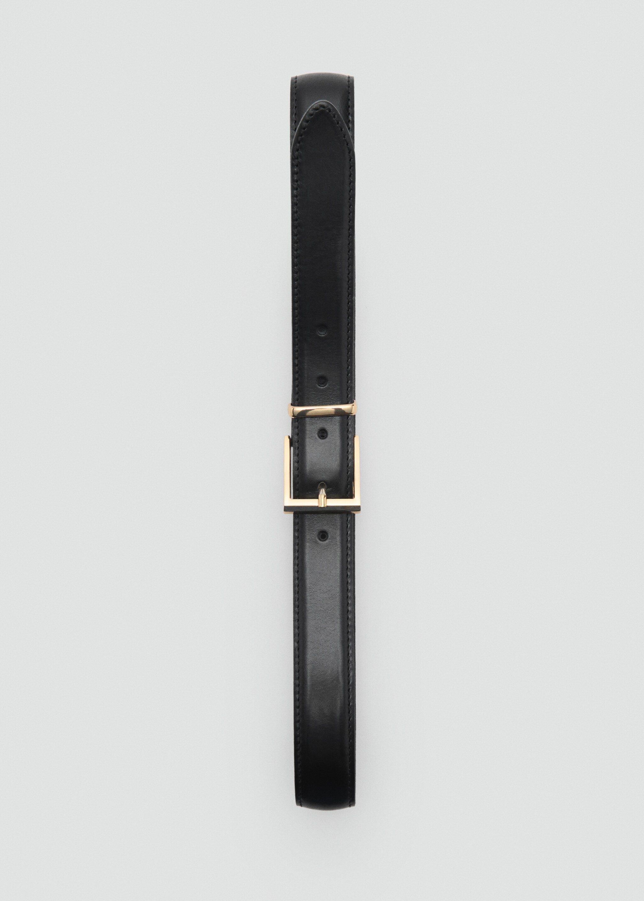Ceinture cuir boucle carrée - Détail de l'article 2, Noir. Ref: 87084412-00.