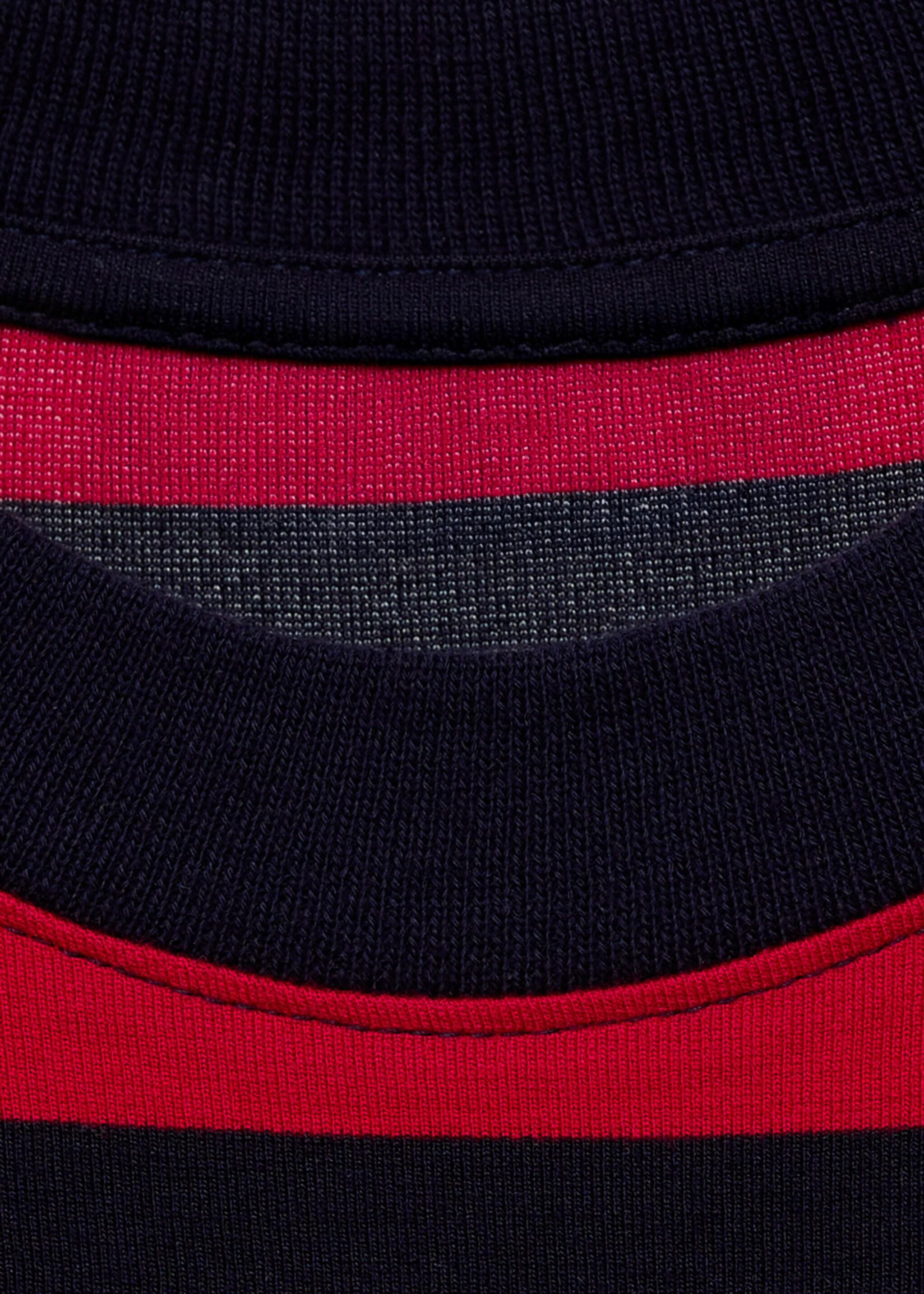 Striped short-sleeved t-shirt - Details of the article 8, Red. Ref: 87084417-00.