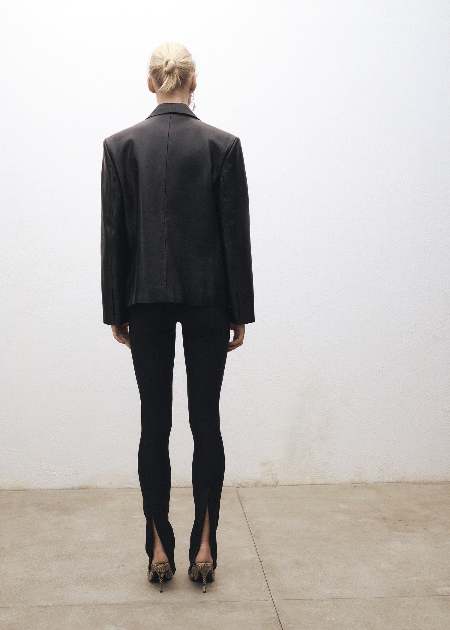 Leggings with zip - Reverse of the article