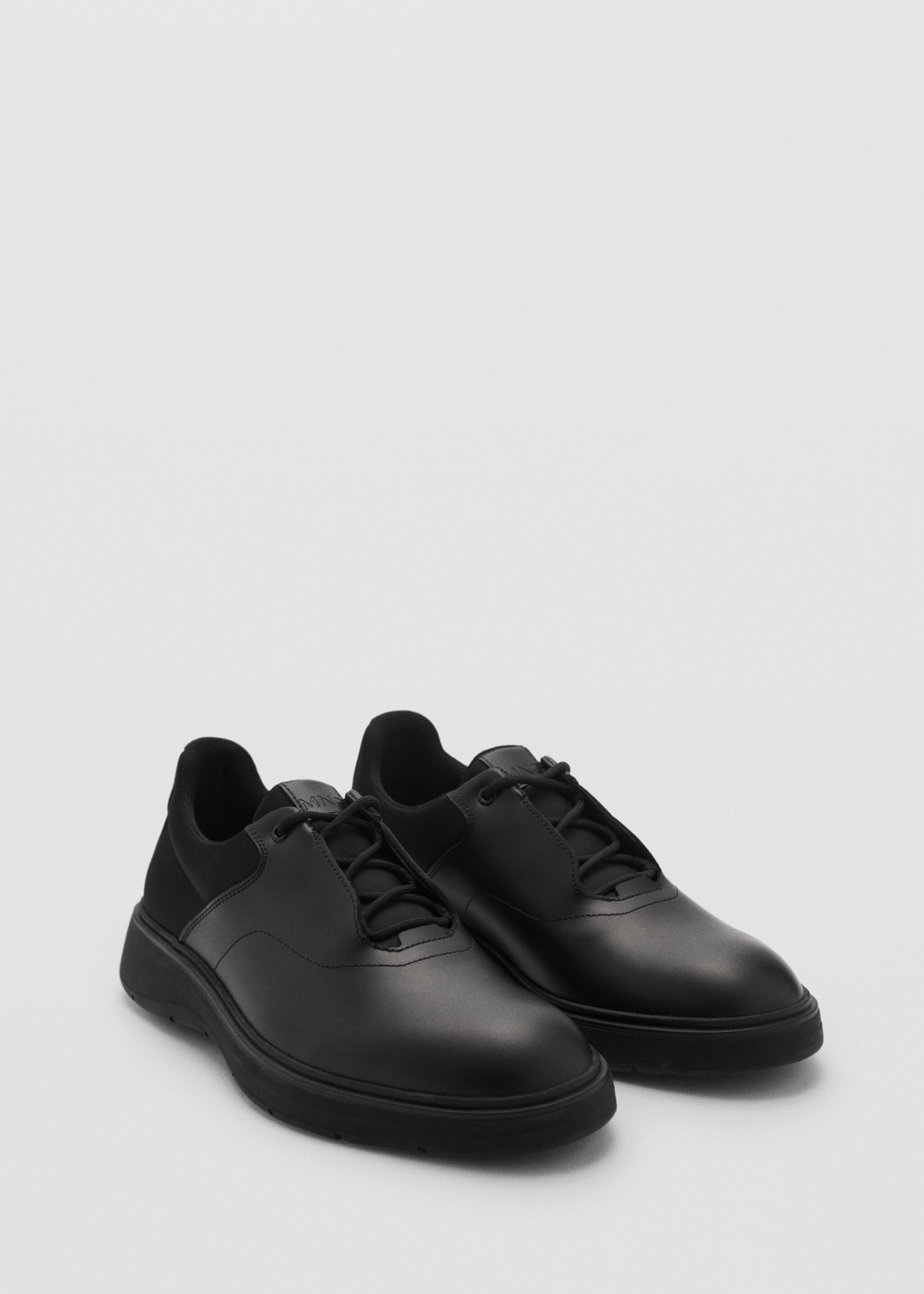 Coolmax® combined leather shoes - Medium plane, Black. Ref: 87084422-00.