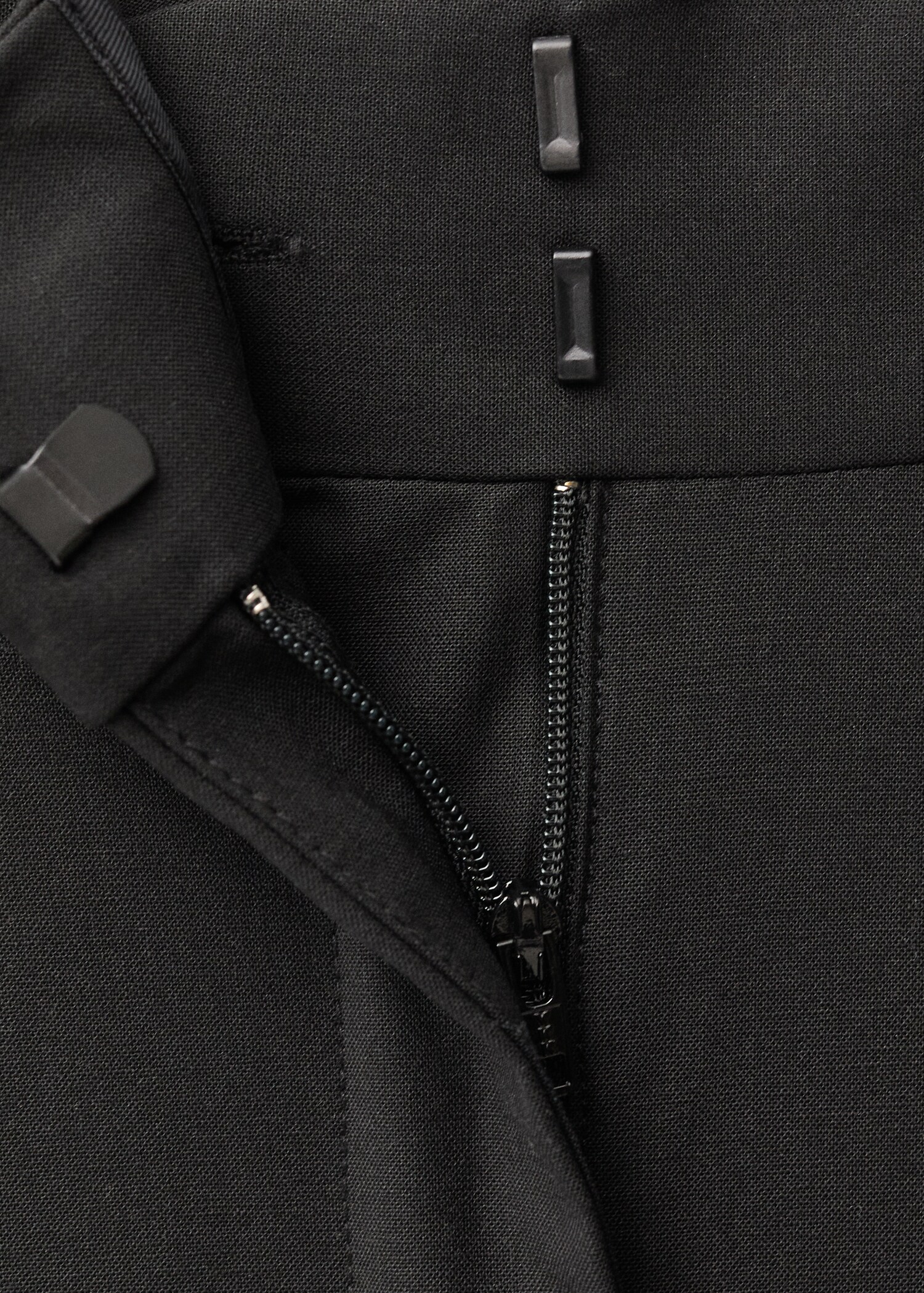 Wide leg wool-blend suit trousers - Details of the article 0