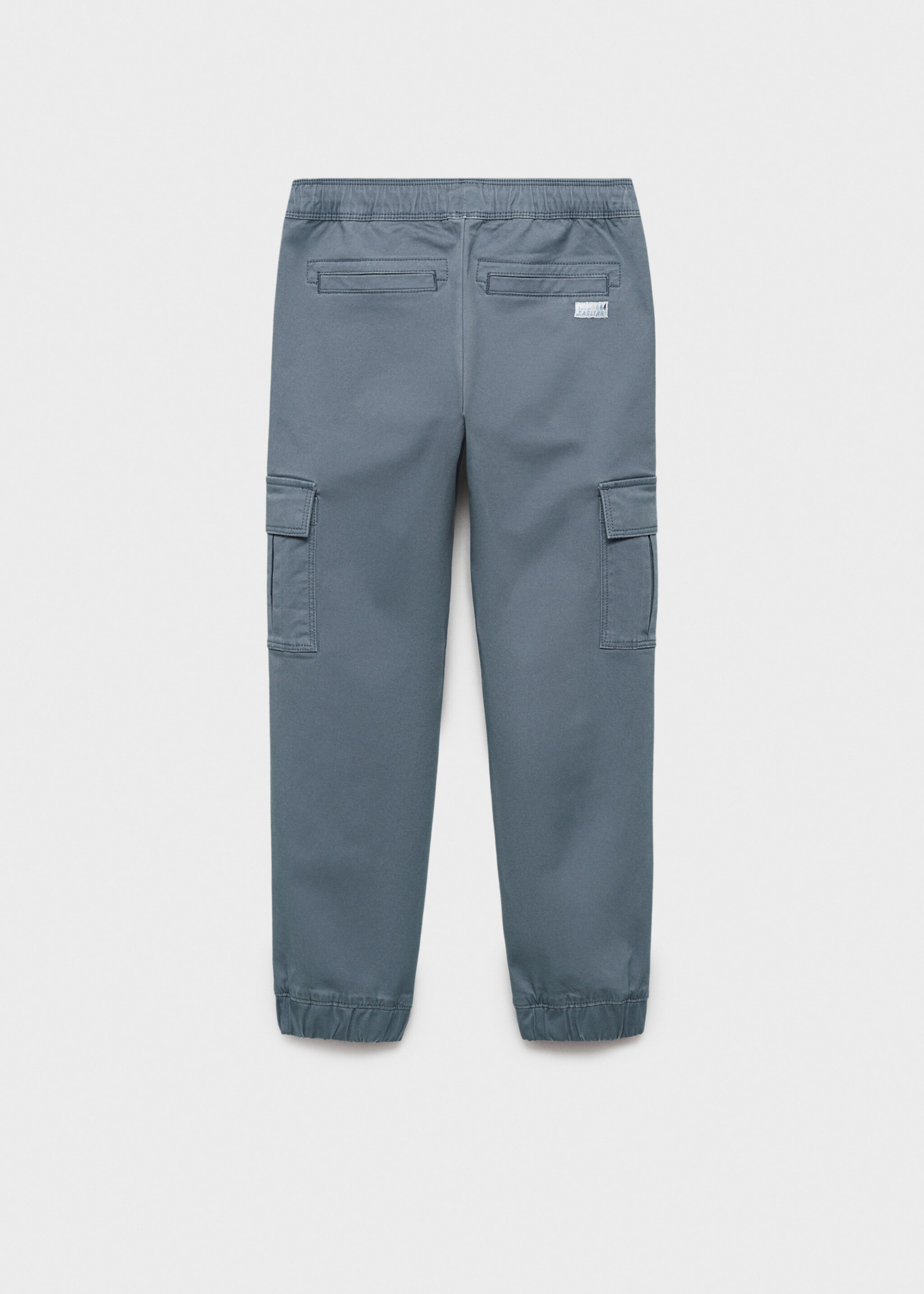 Cotton cargo trousers - Reverse of the article, China Blue. Ref: 87084781-00.