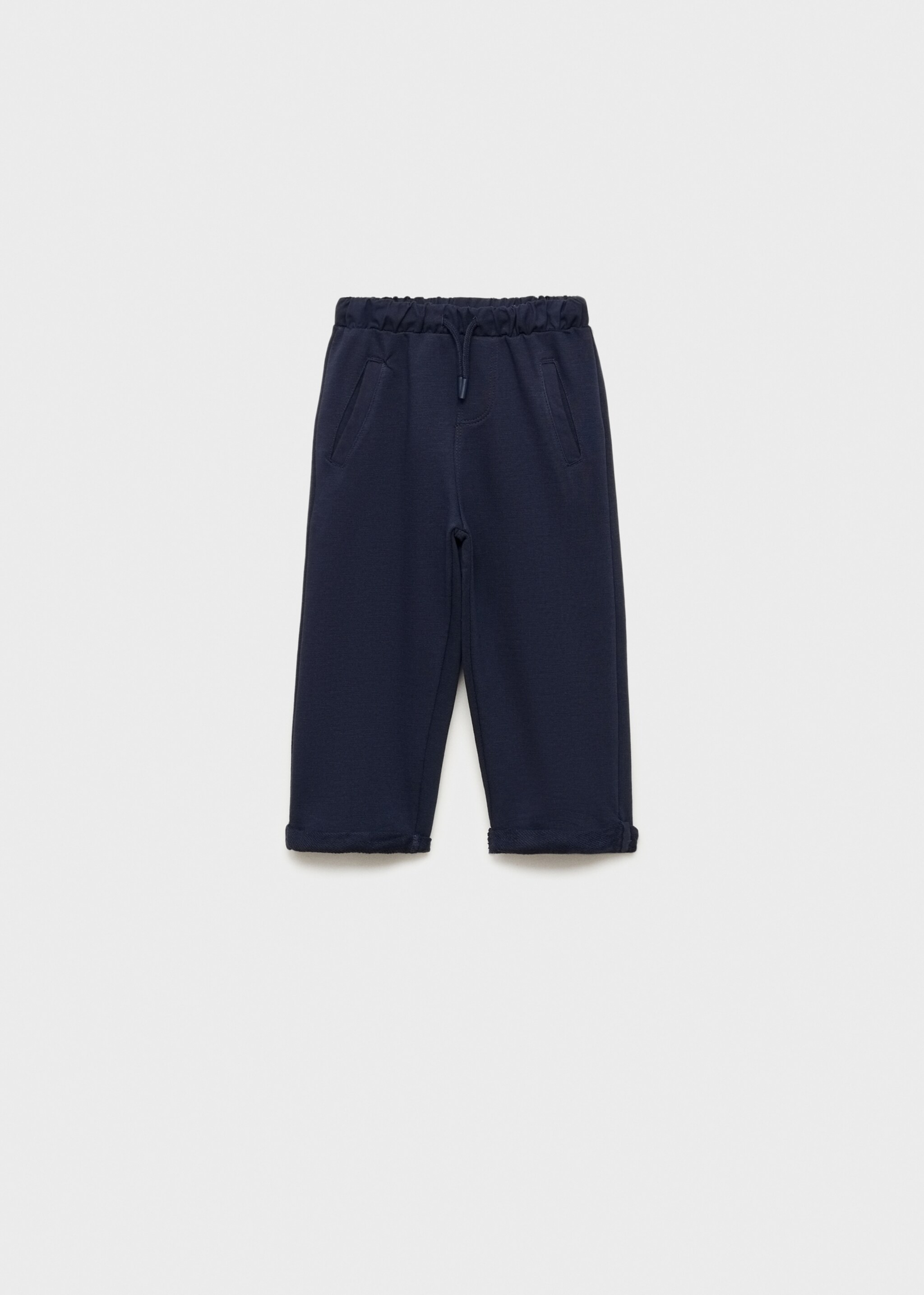 Knit jogger-style trousers - Article without model, Dark Navy. Ref: 87084786-00.