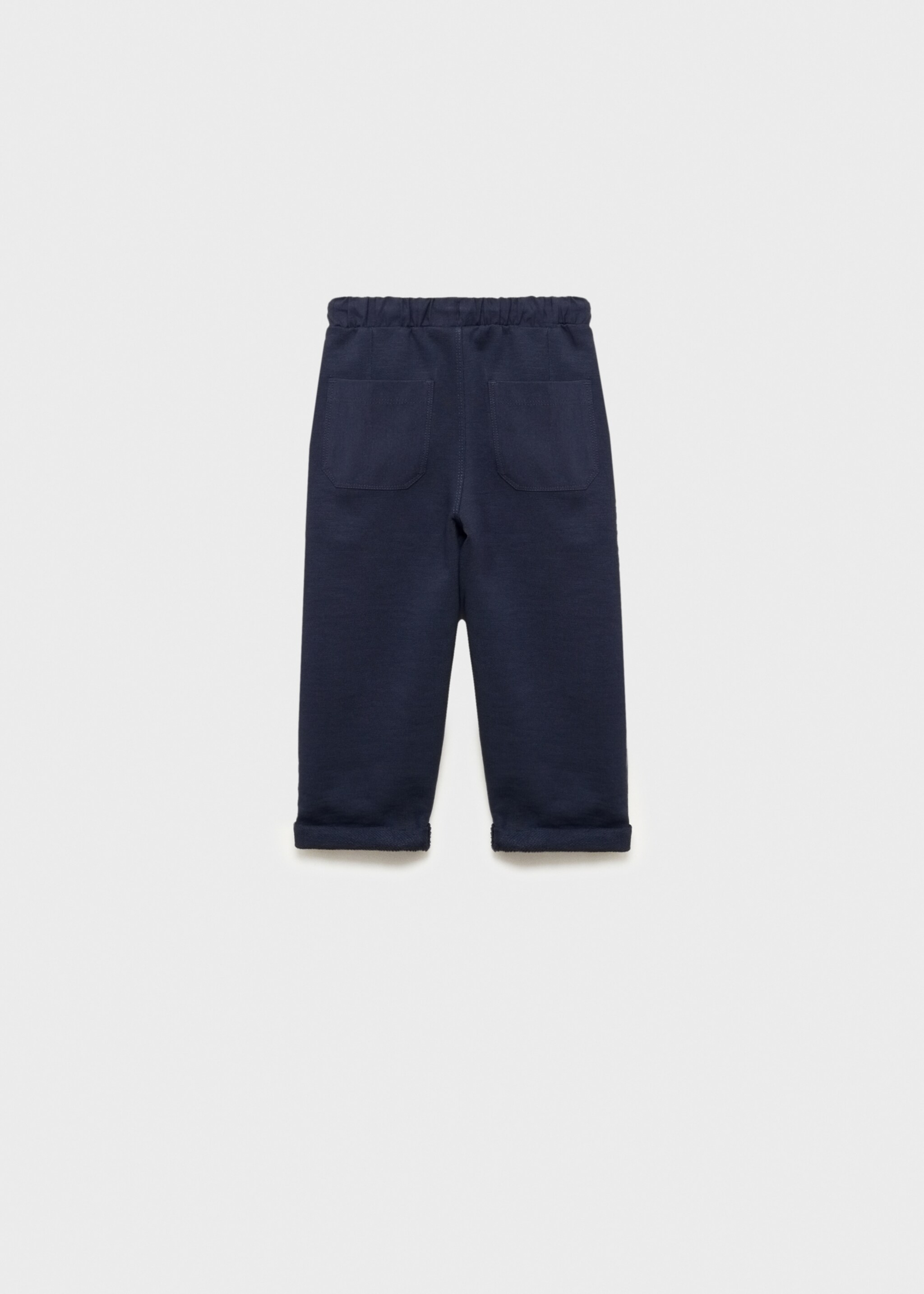 Knit jogger-style trousers - Reverse of the article, Dark Navy. Ref: 87084786-00.
