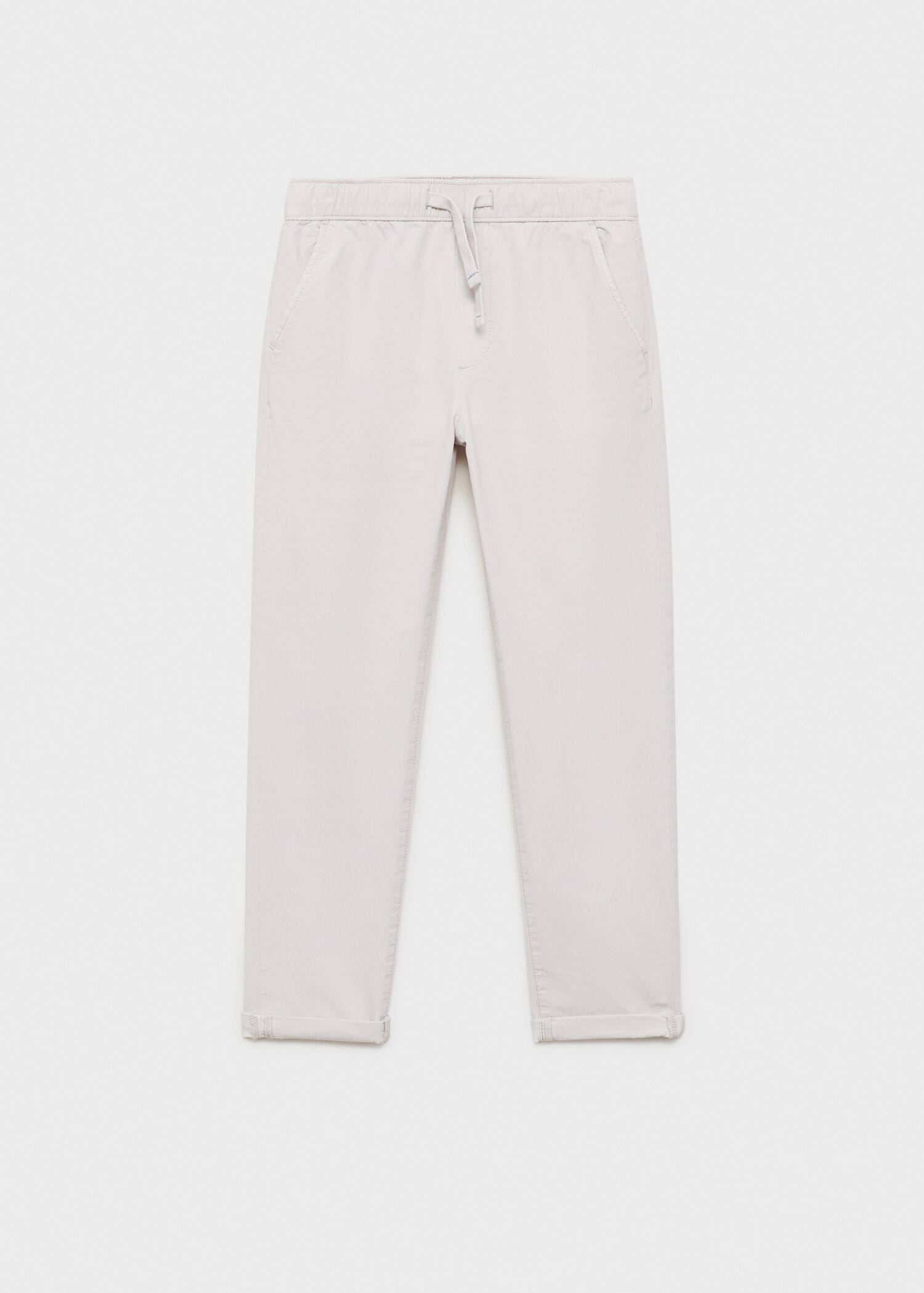 Slim-fit cotton trousers - Article without model