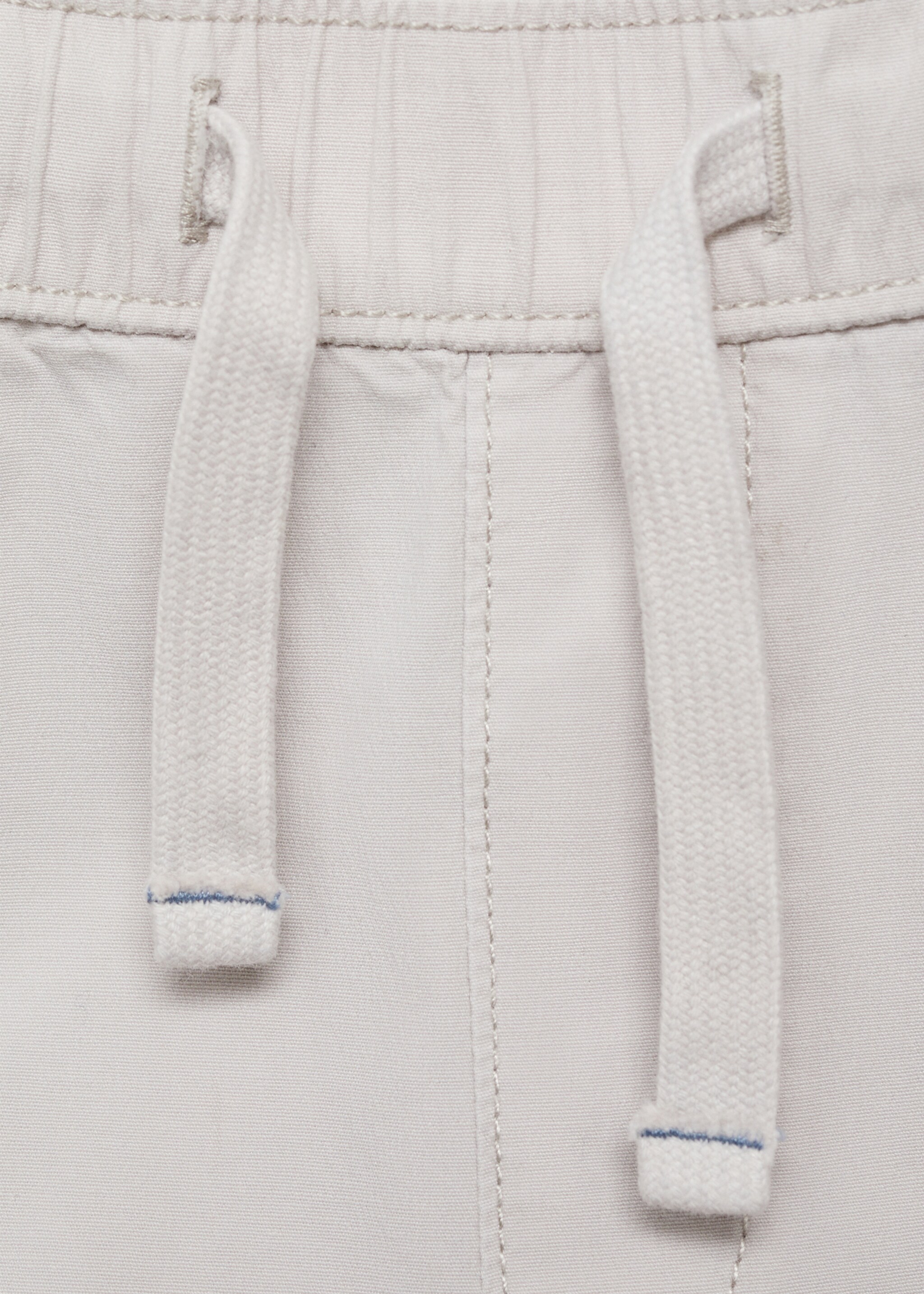 Slim-fit cotton trousers - Details of the article 8, Ice Grey. Ref: 87084791-00.