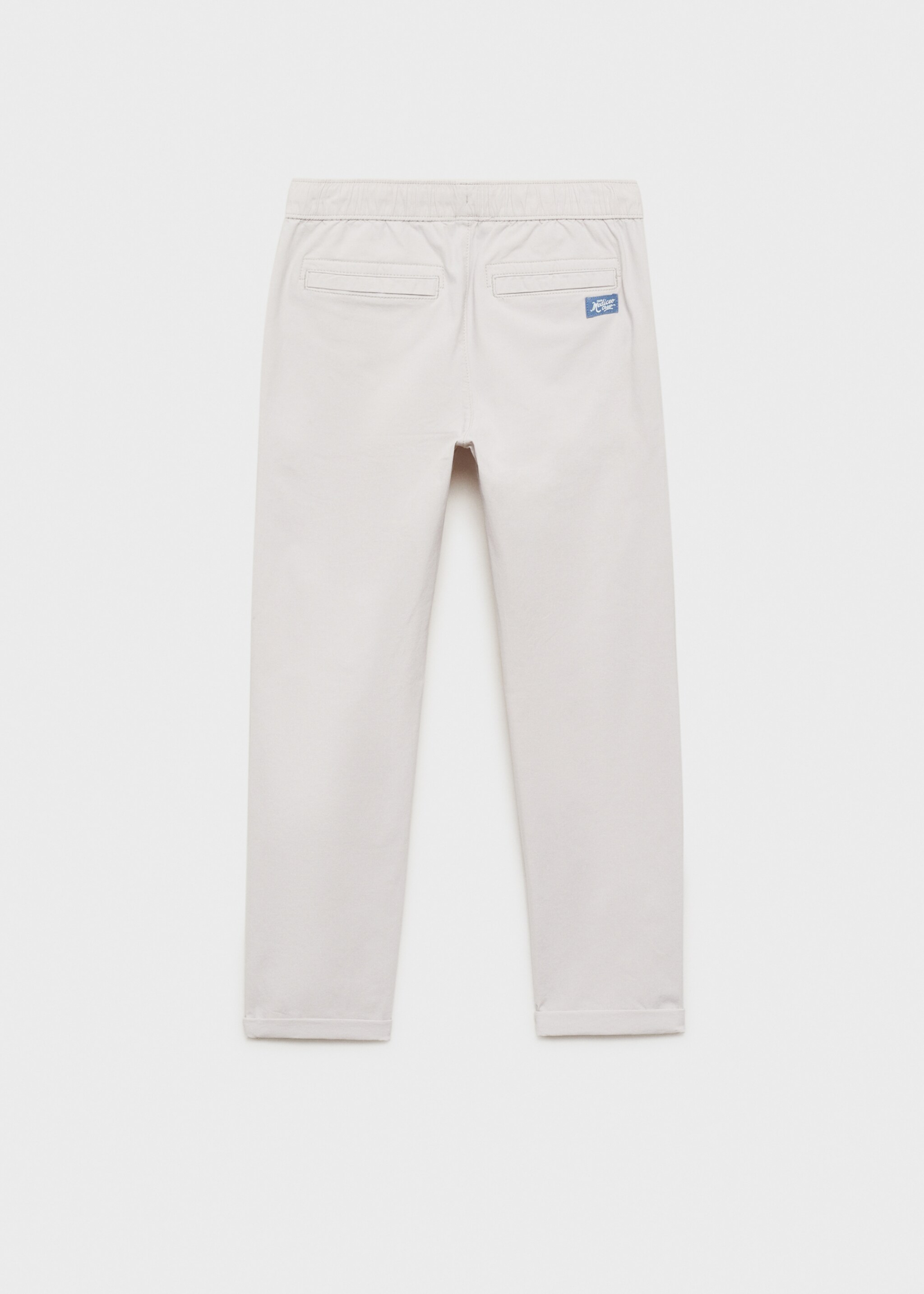 Slim-fit cotton trousers - Reverse of the article, Ice Grey. Ref: 87084791-00.