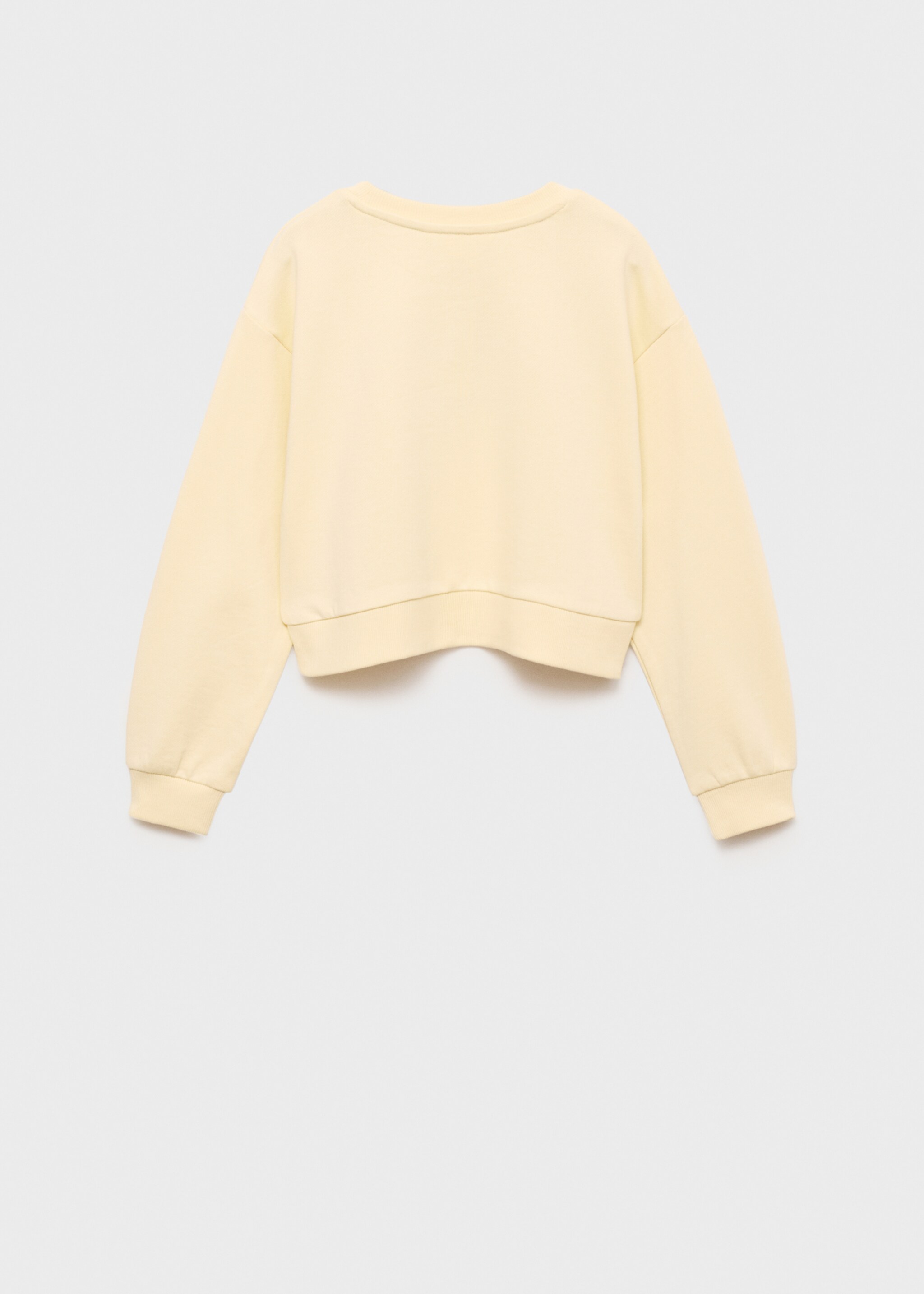 Sweater coton message - Verso de l’article, Jaune. Ref: 87084792-00.