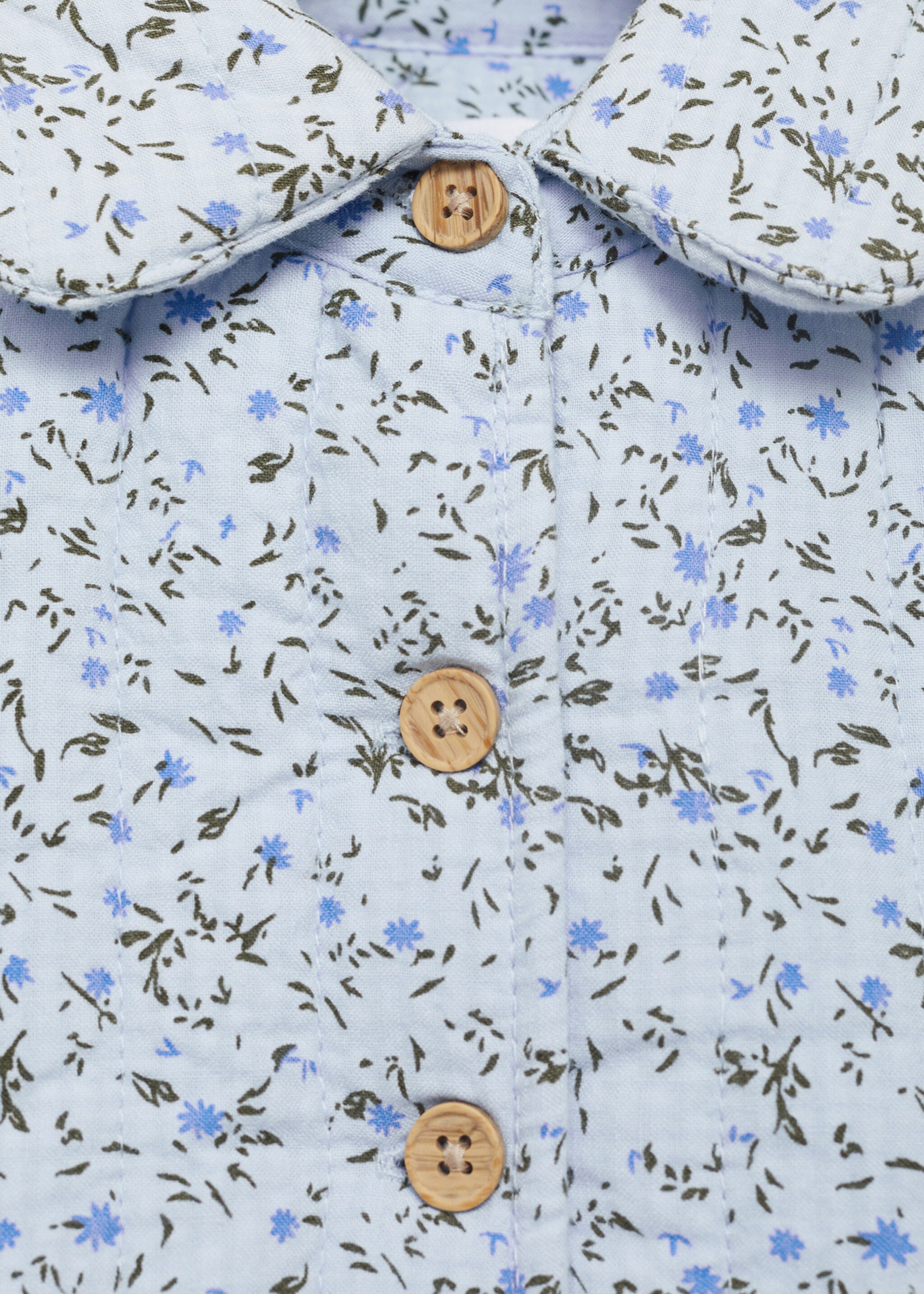 Floral print jacket - Details of the article 8, Ecru. Ref: 87084796-00.