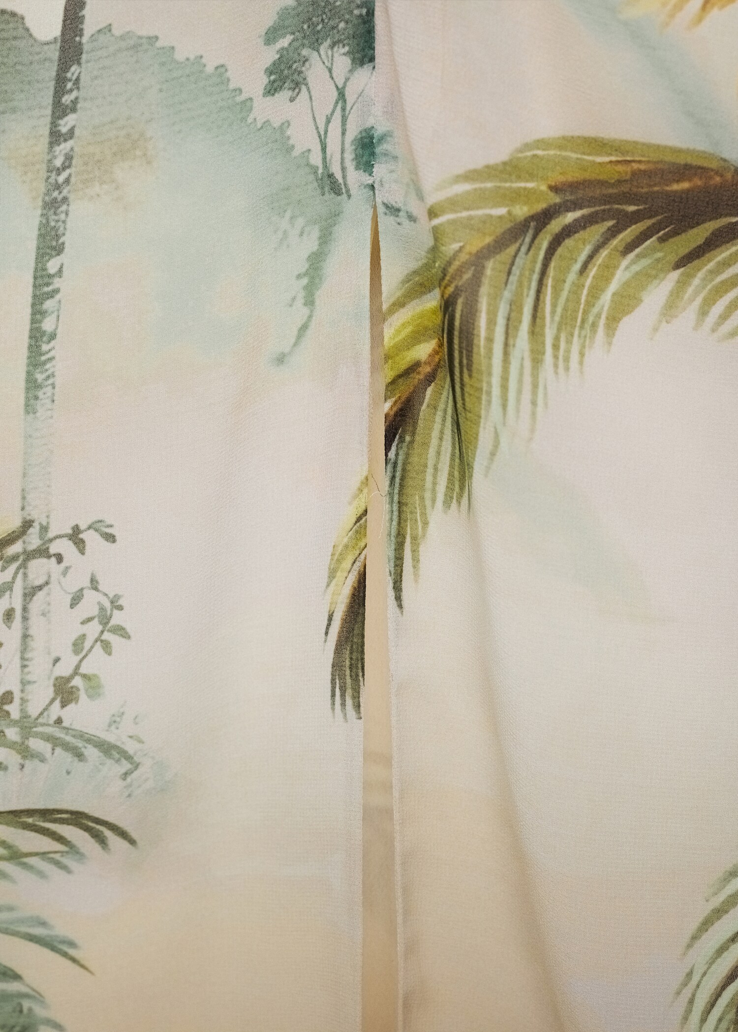 Tropical-print straight skirt - Details of the article 0