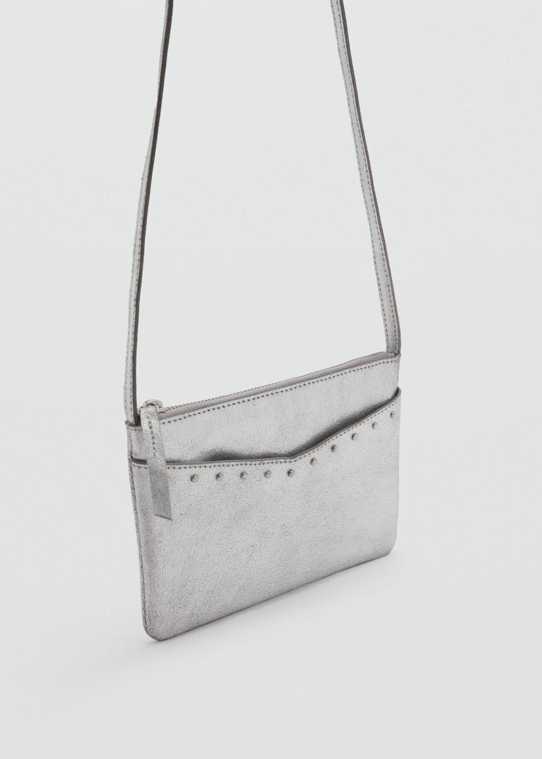 Metallic-effect clutch - Medium plane, Silver. Ref: 87085137-00.
